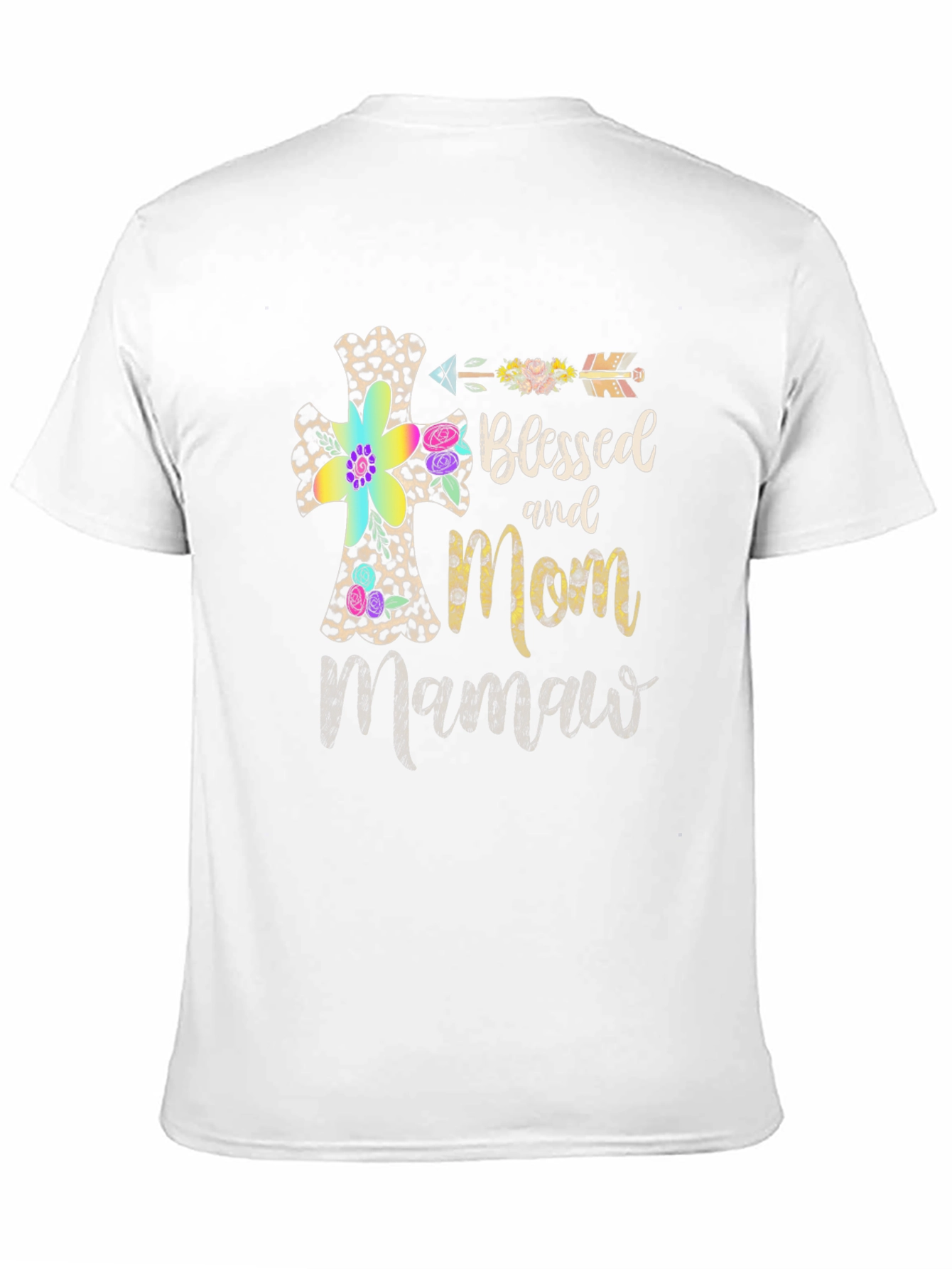 Black Blessed Mom Mamaw T-Shirt view 11