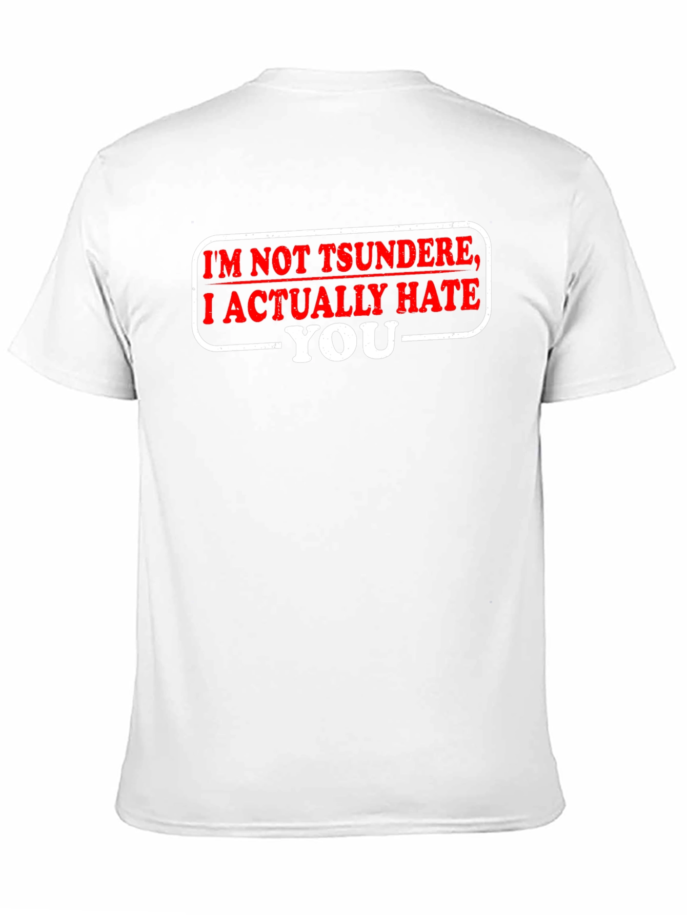 Black Tsundere Hate You Funny Black T-Shirt view 11
