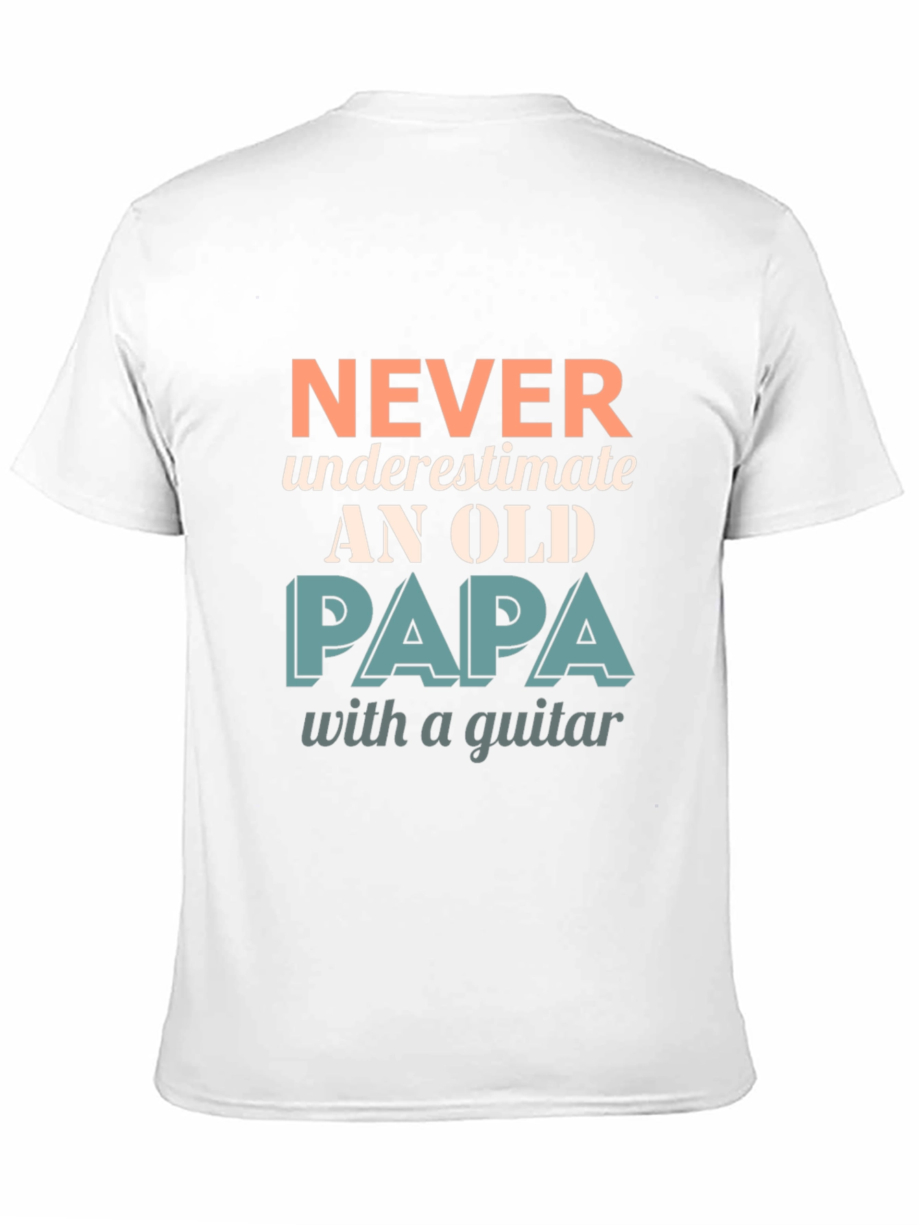 Black Never Underestimate Old Papa with a Guitar T-Shirt view 11