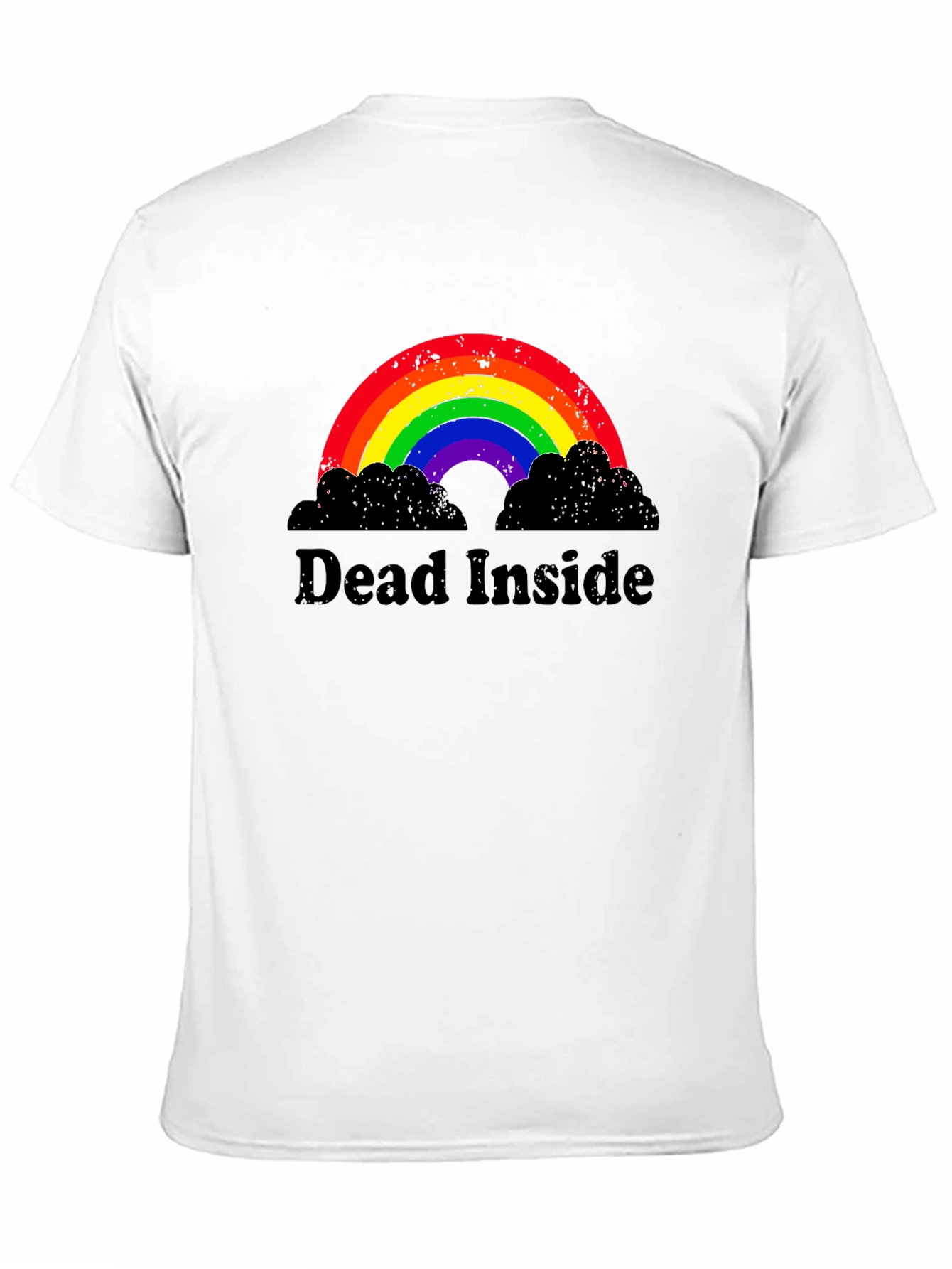 Black Dead Inside Rainbow Graphic Tee - Unisex view 11