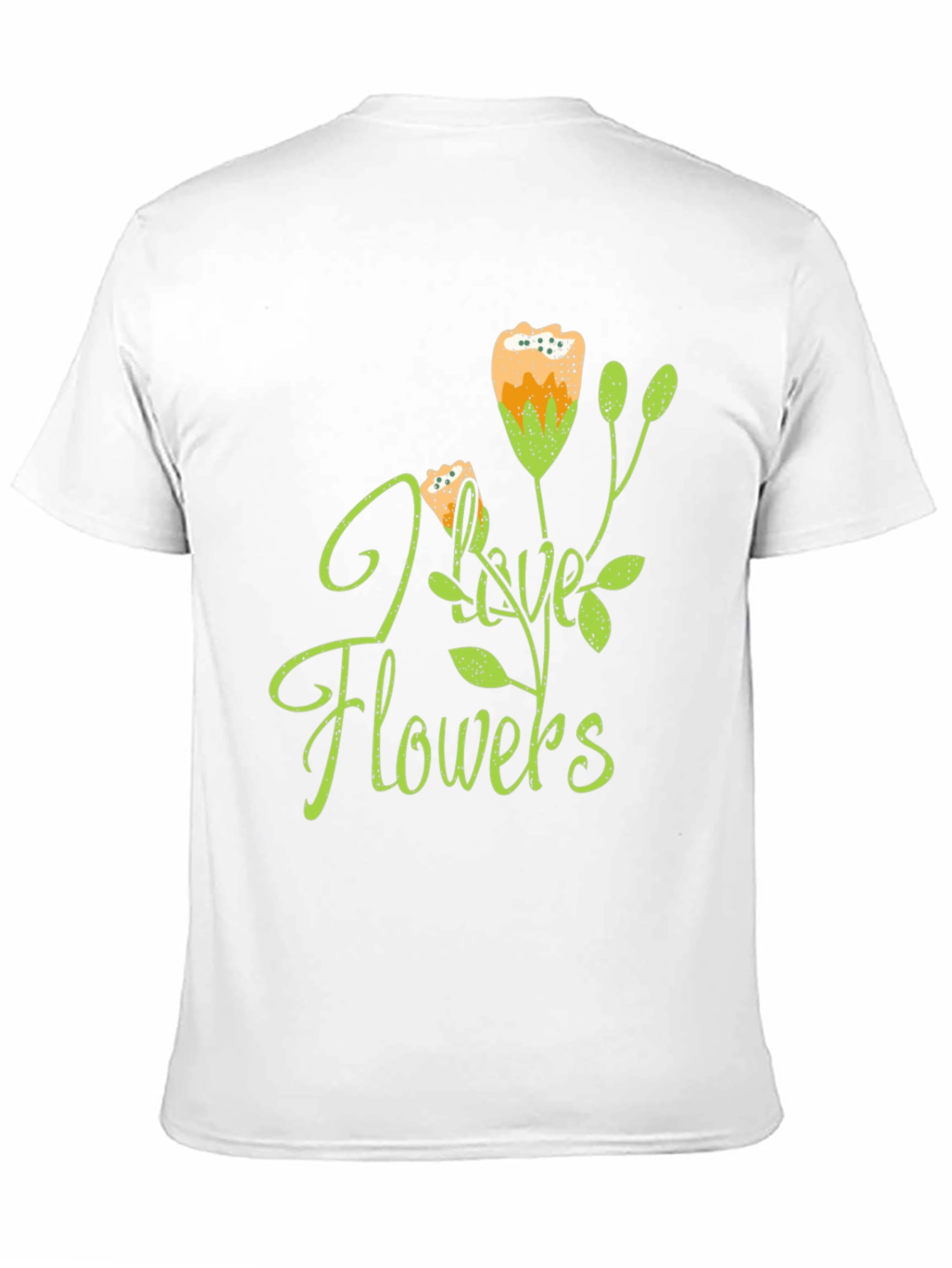 Black I Love Flowers Graphic Tee - Black Cotton Blend view 11
