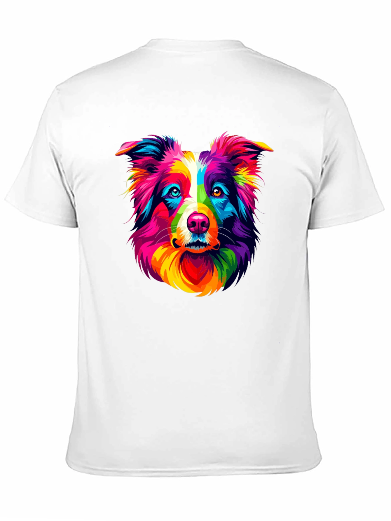 Black Colorful Dog Graphic Tee - Bold Pet Lover T-Shirt view 11