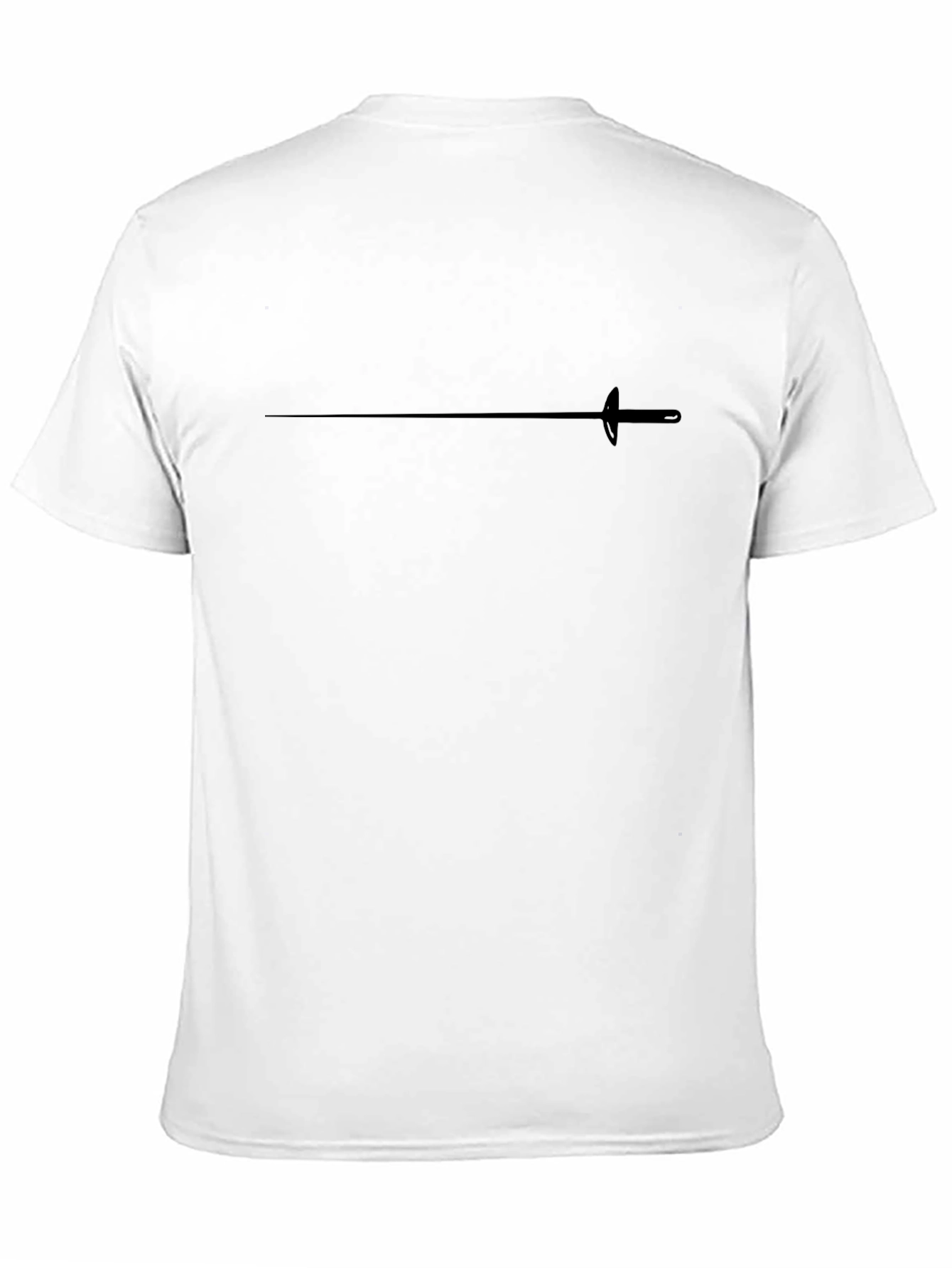 Black Fencing Foil Black T-Shirt Minimalist Design view 11