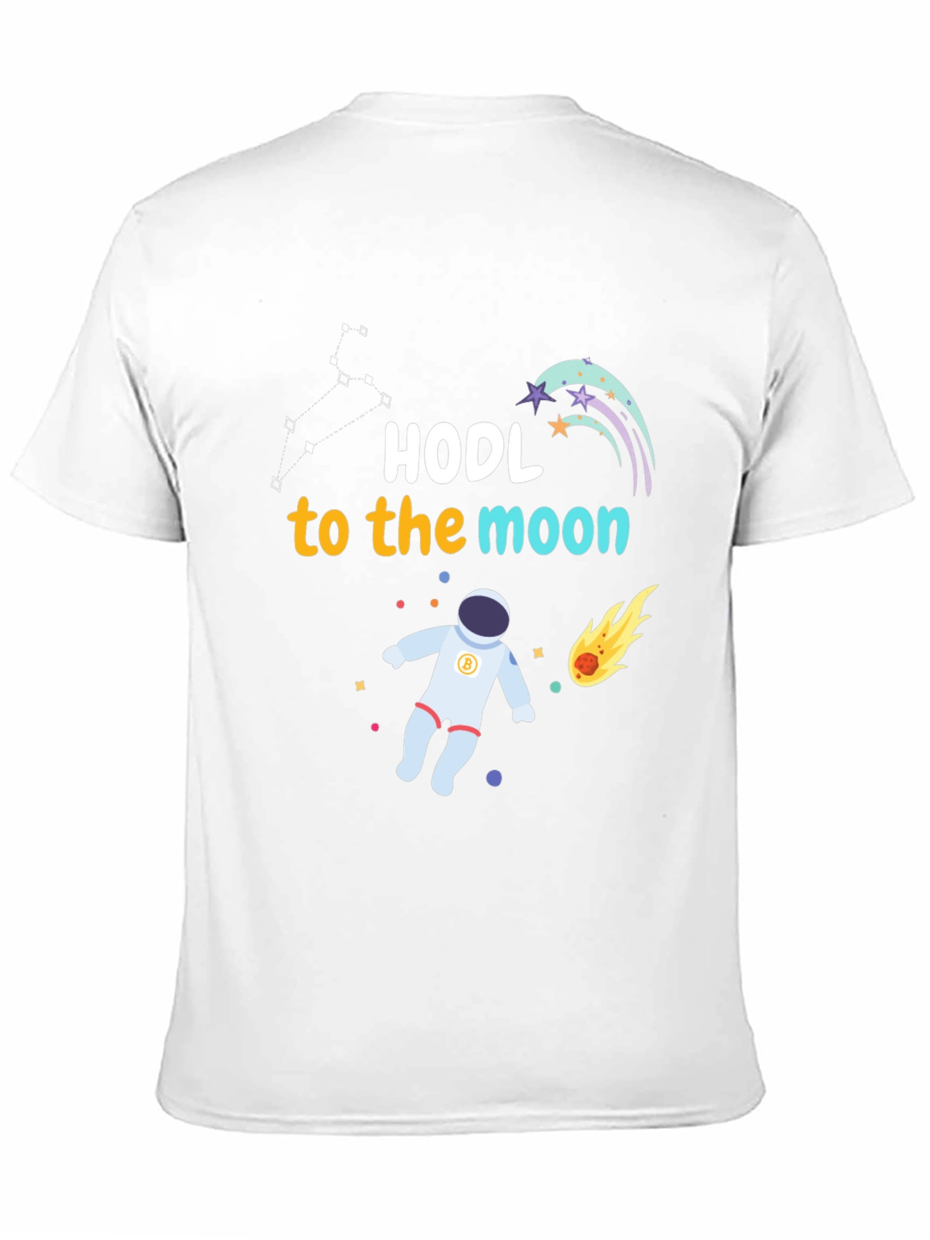 Black HODL to the Moon Graphic Tee - Crypto Astronaut view 11