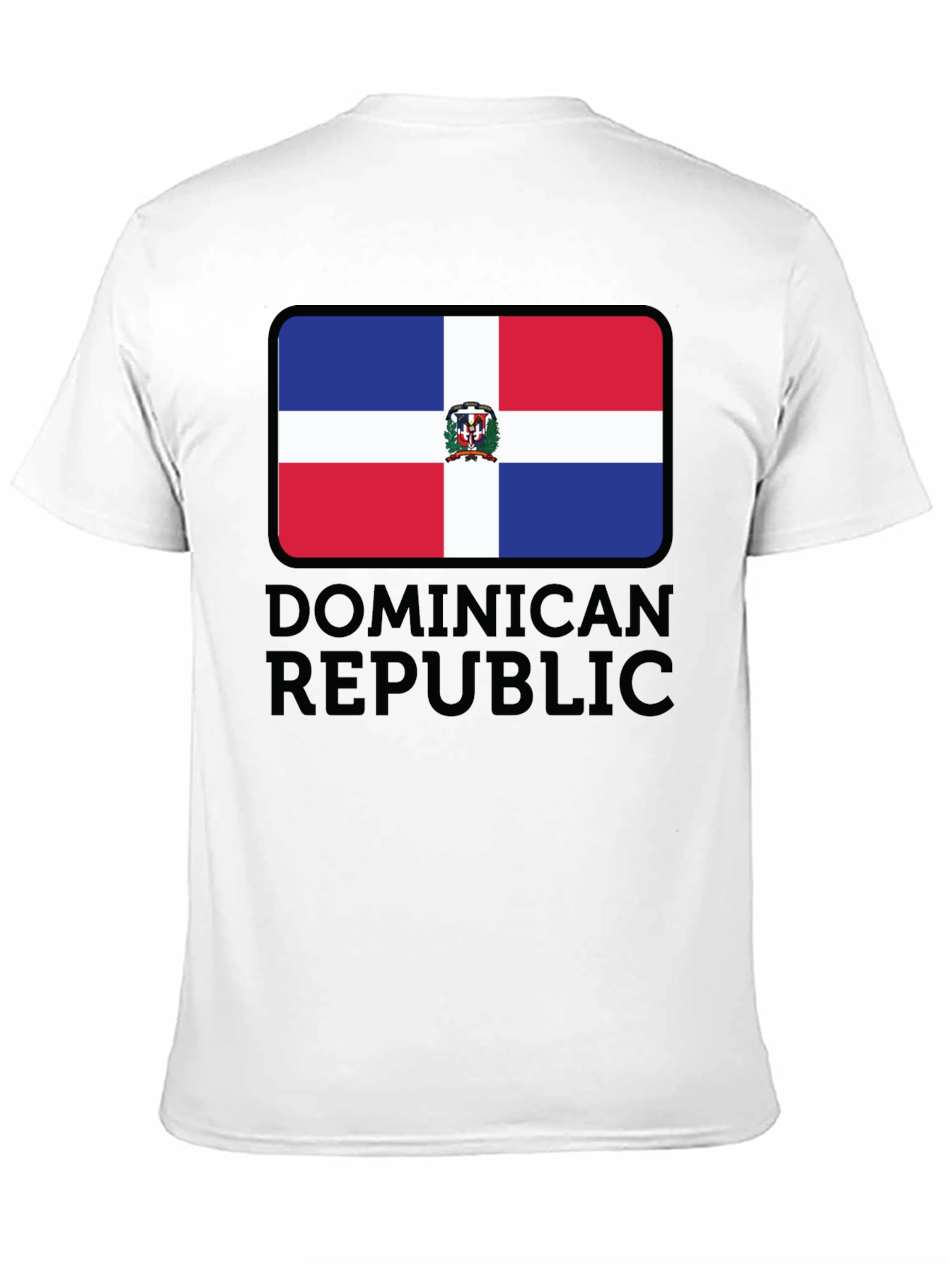 Black Dominican Republic Flag T-Shirt view 11
