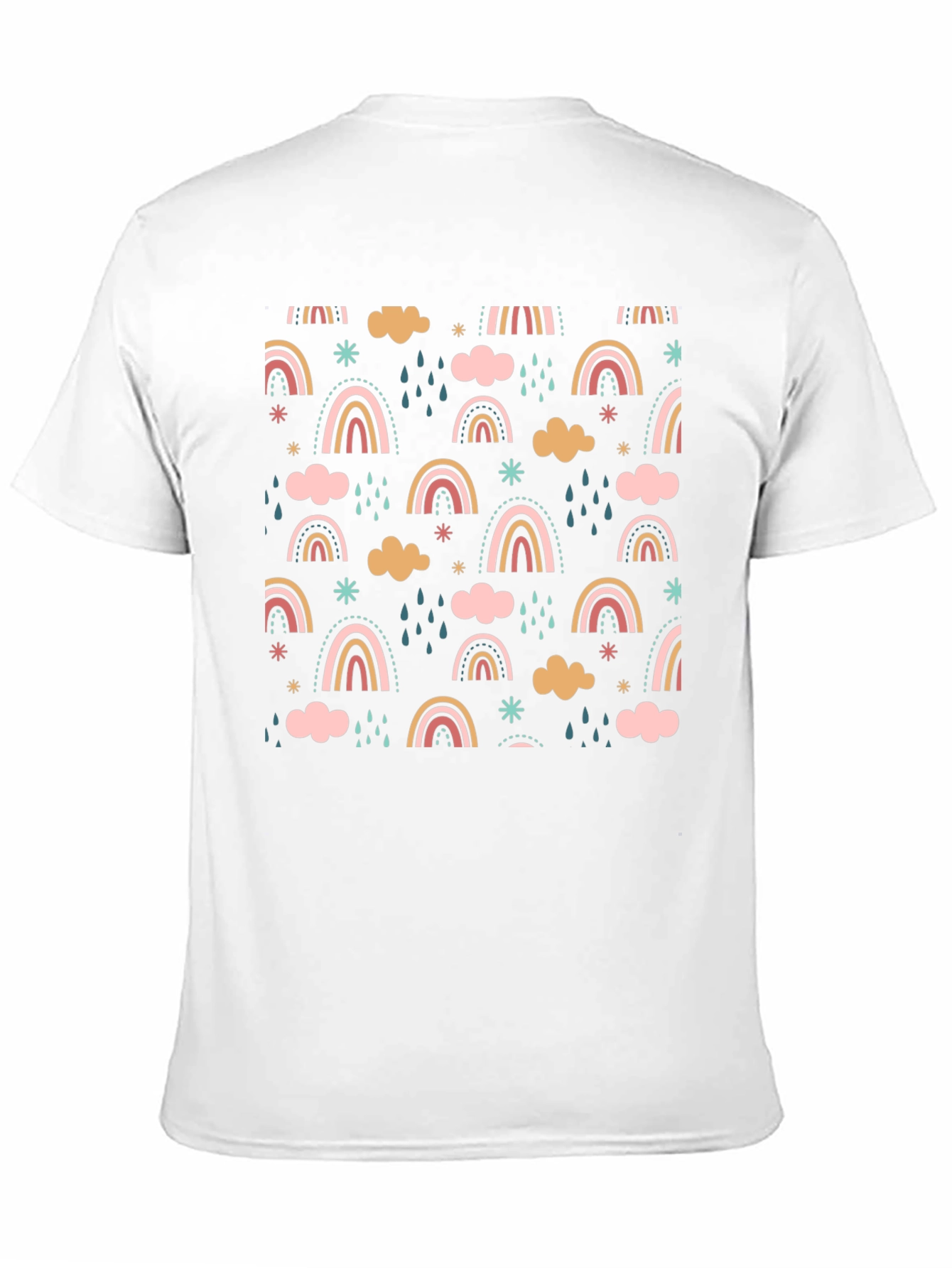 Black Rainbow Pattern Black T-Shirt view 11