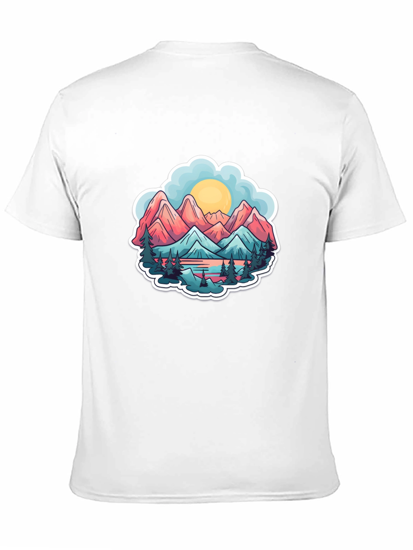 Black Mountain Scene Graphic T-Shirt view 11