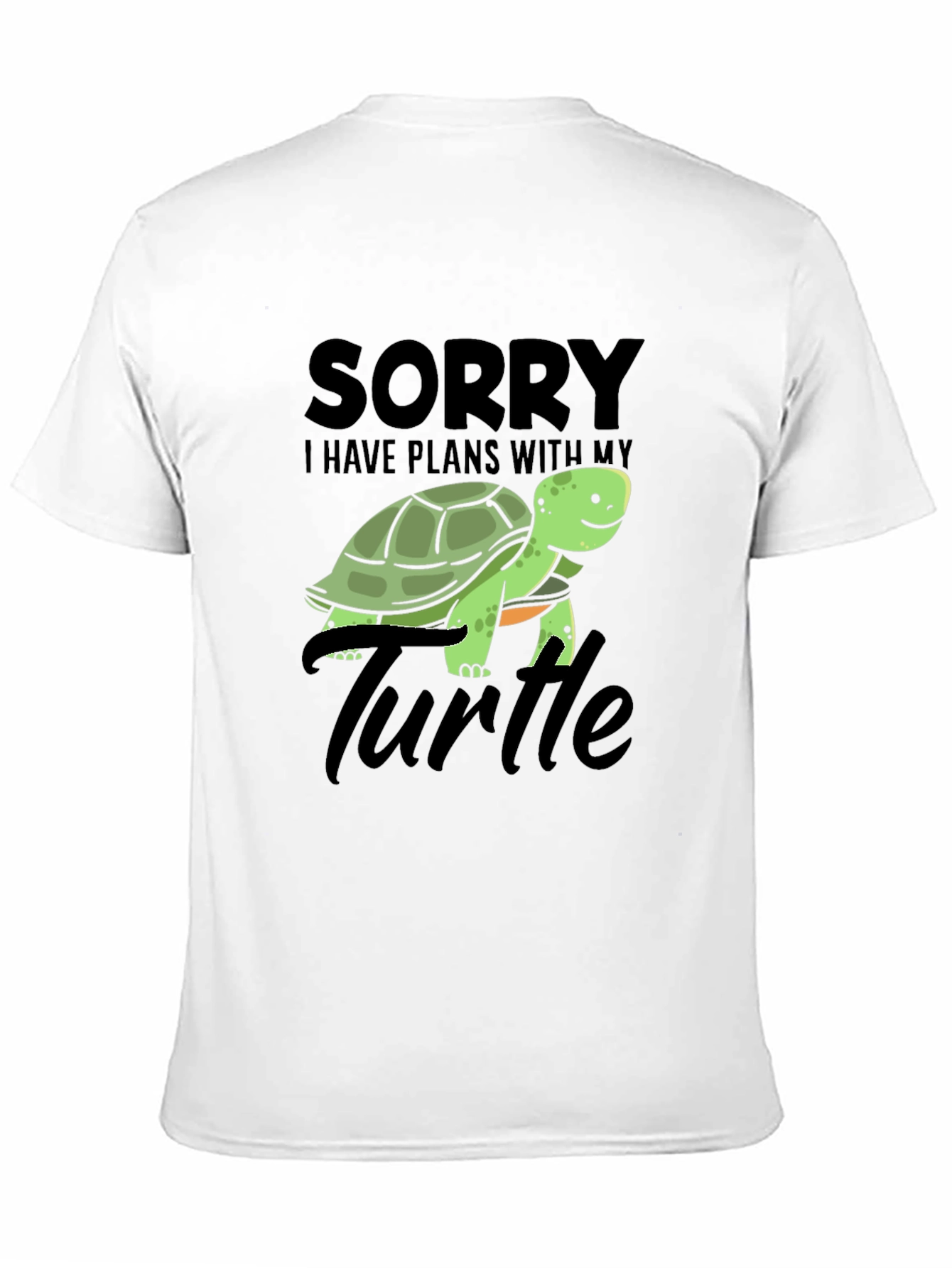 Black Sorry I Have Plans With My Turtle T-Shirt view 11