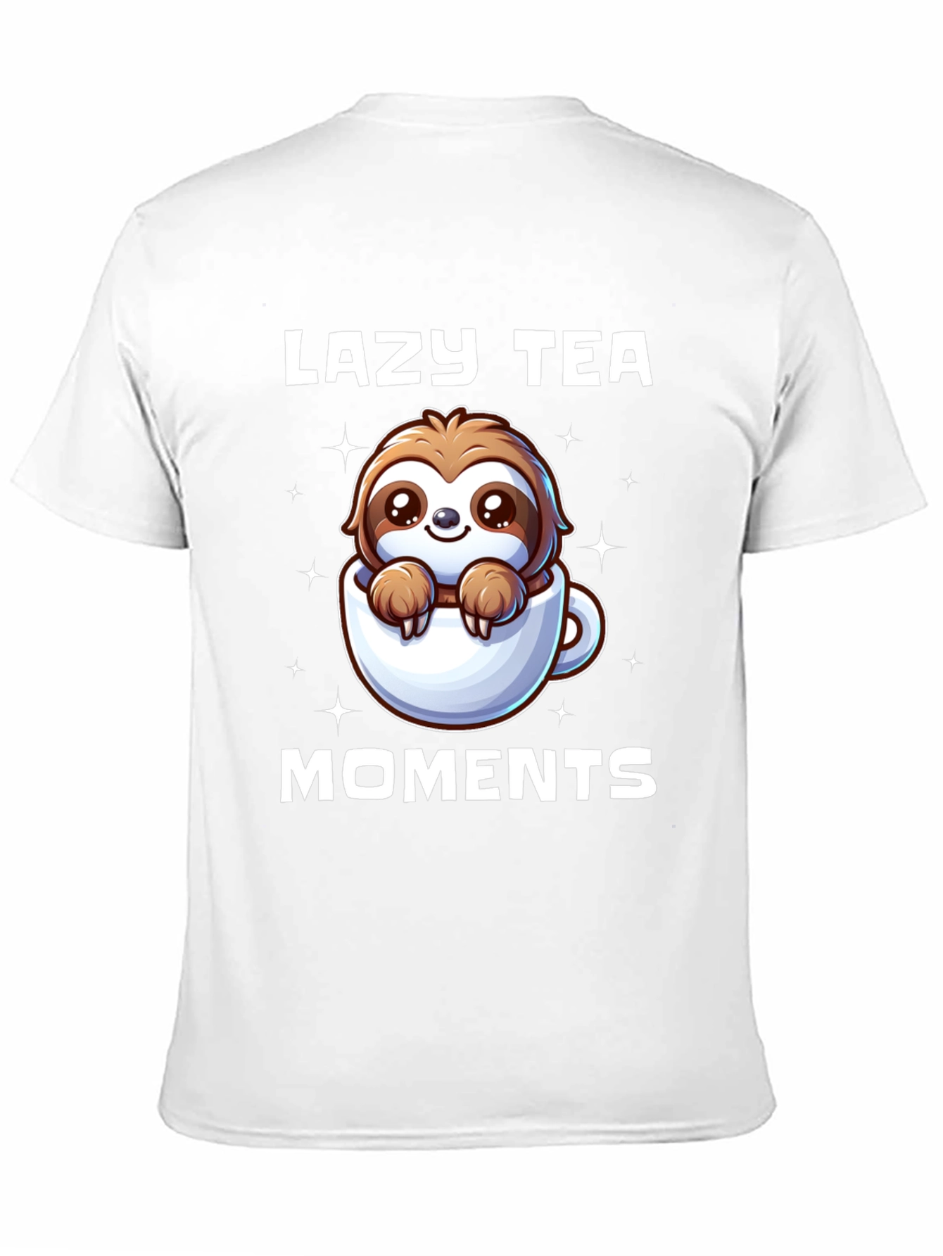 Black Lazy Tea Moments Sloth T-Shirt - Cute & Comfy view 11