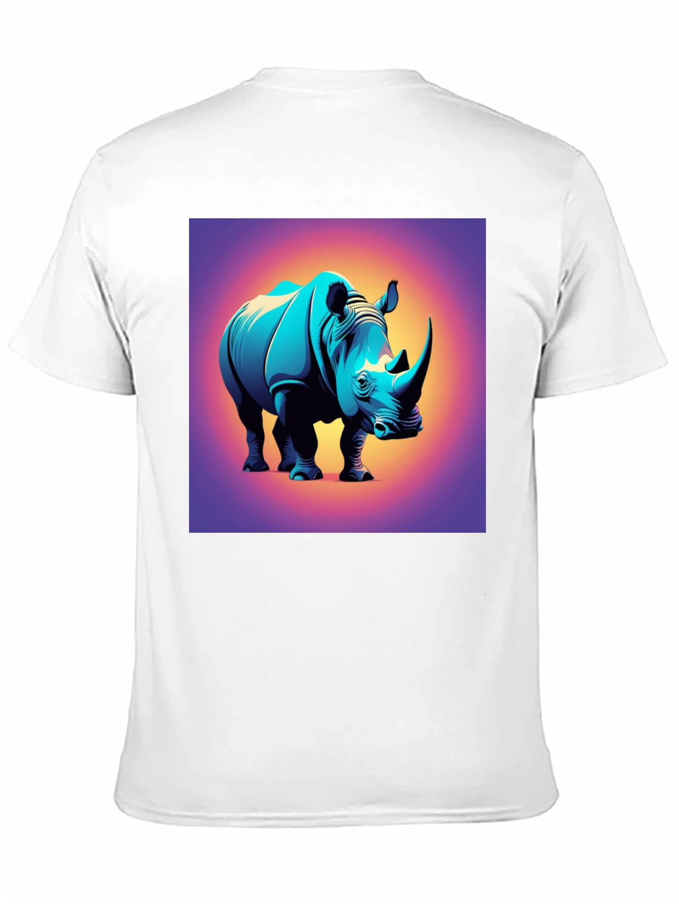 Black Rhino Graphic Tee - Bold Animal Print T-Shirt view 11