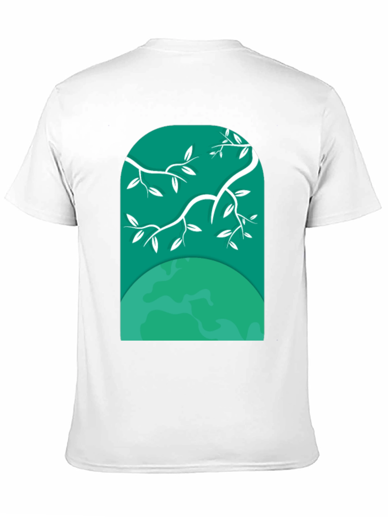 Black Nature Window Tee - Graphic Print Black T-Shirt view 11