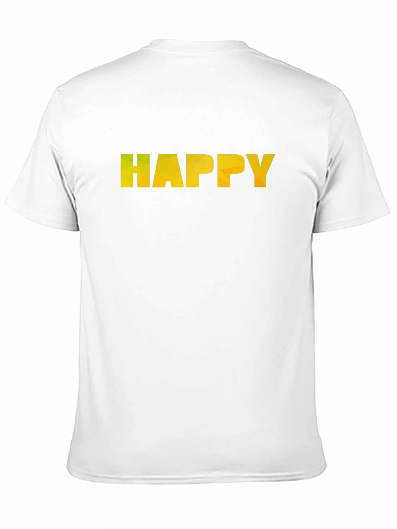 Black Geometric HAPPY Graphic Black T-Shirt view 11