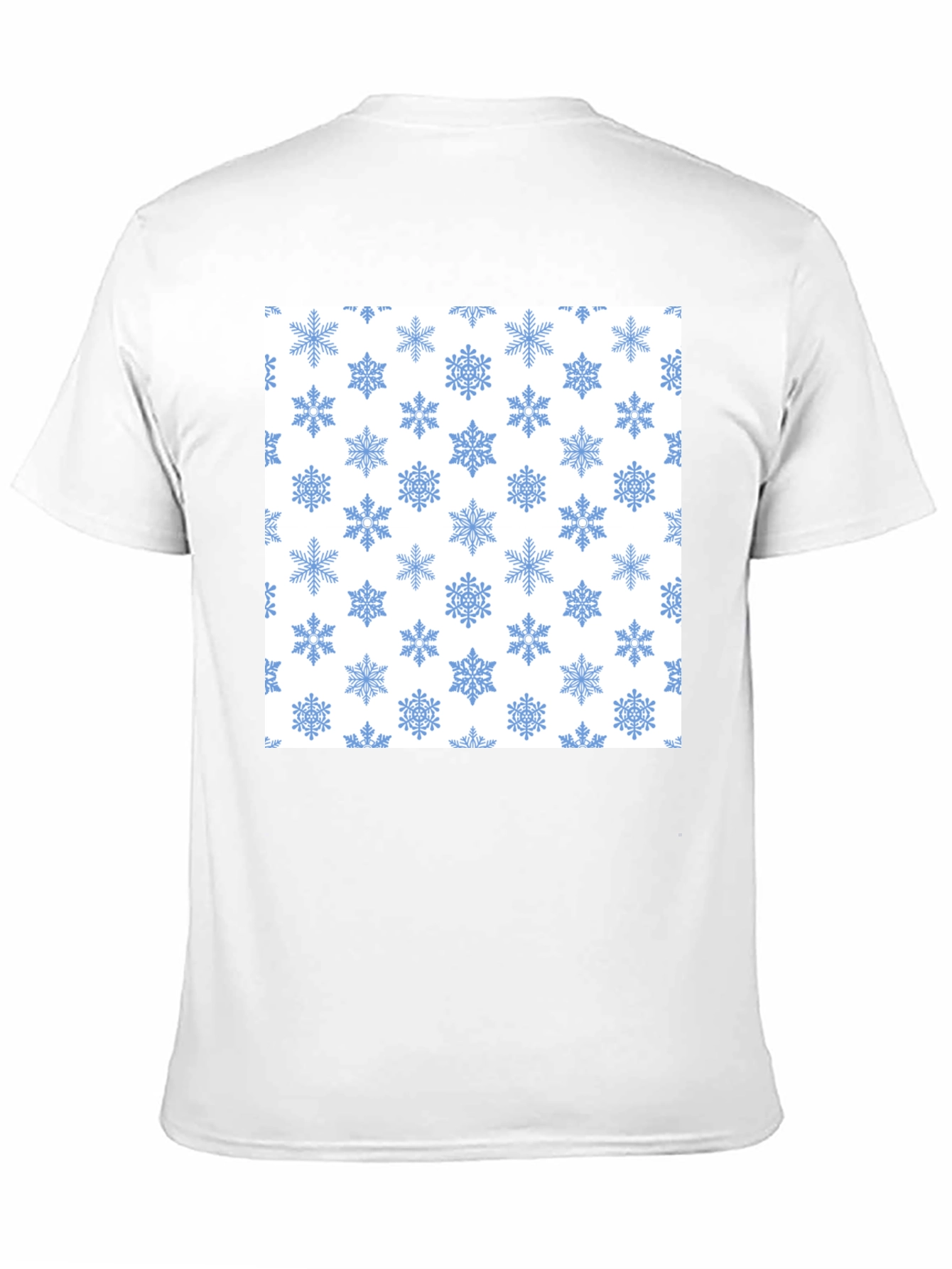 Black Snowflake Pattern Tee - Winter Holiday Style view 11