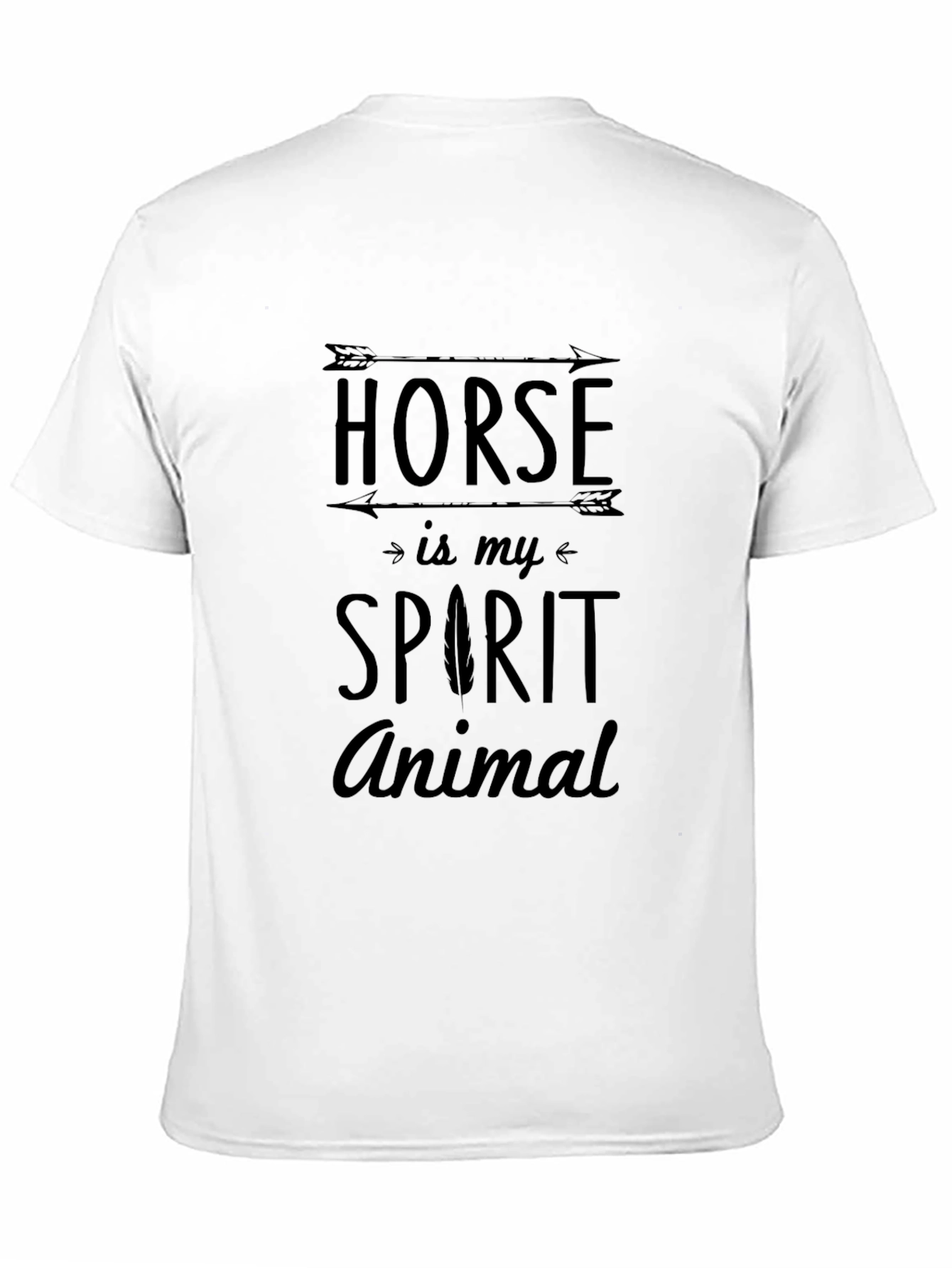Black Horse Spirit Animal T-Shirt - Crew Neck Tee view 11