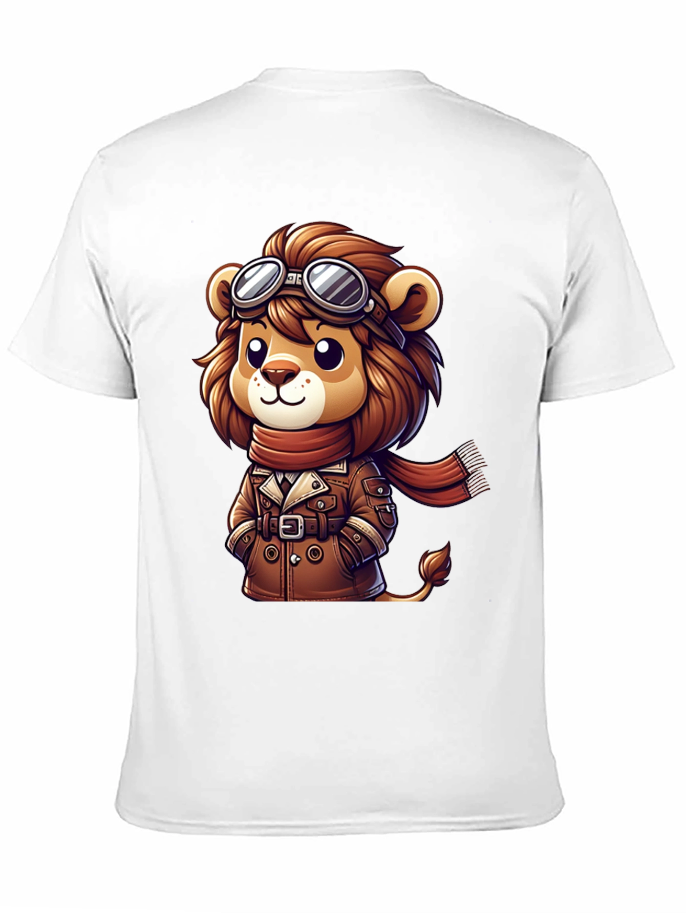Black Lion Aviator Graphic Tee - Cartoon Style view 11