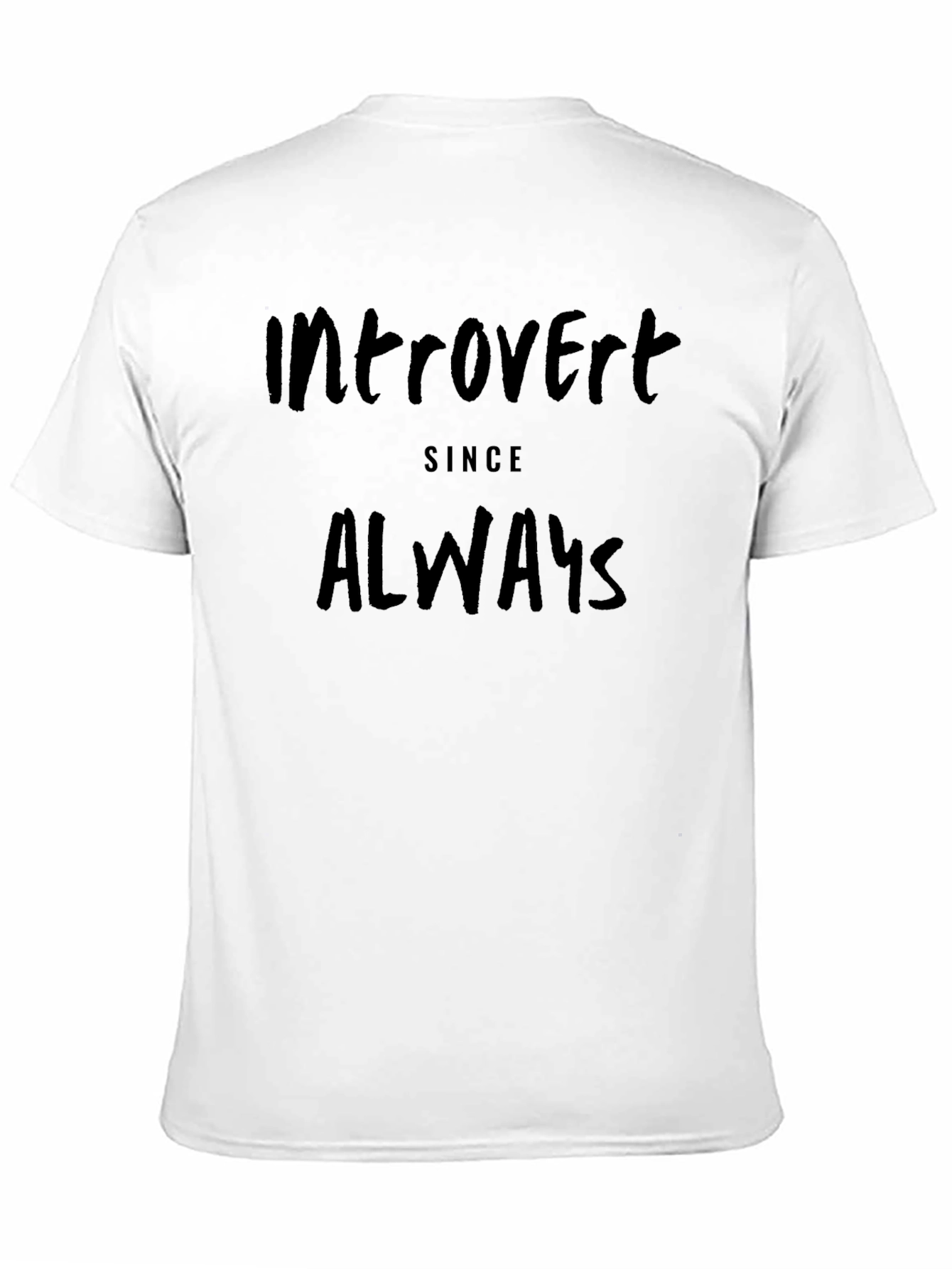 Black Introvert Since Always Graphic Tee - Black Casual T-Shirt view 11