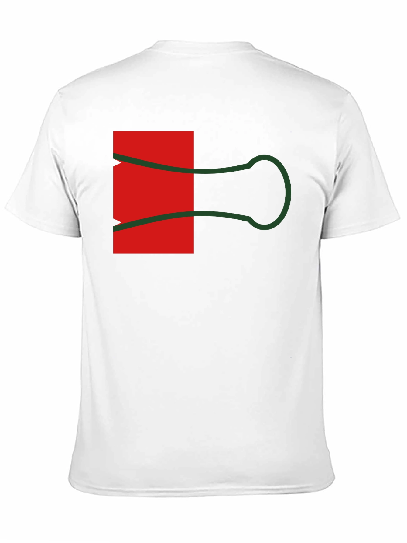 Black Abstract Paper Clip Graphic Tee - Black view 11