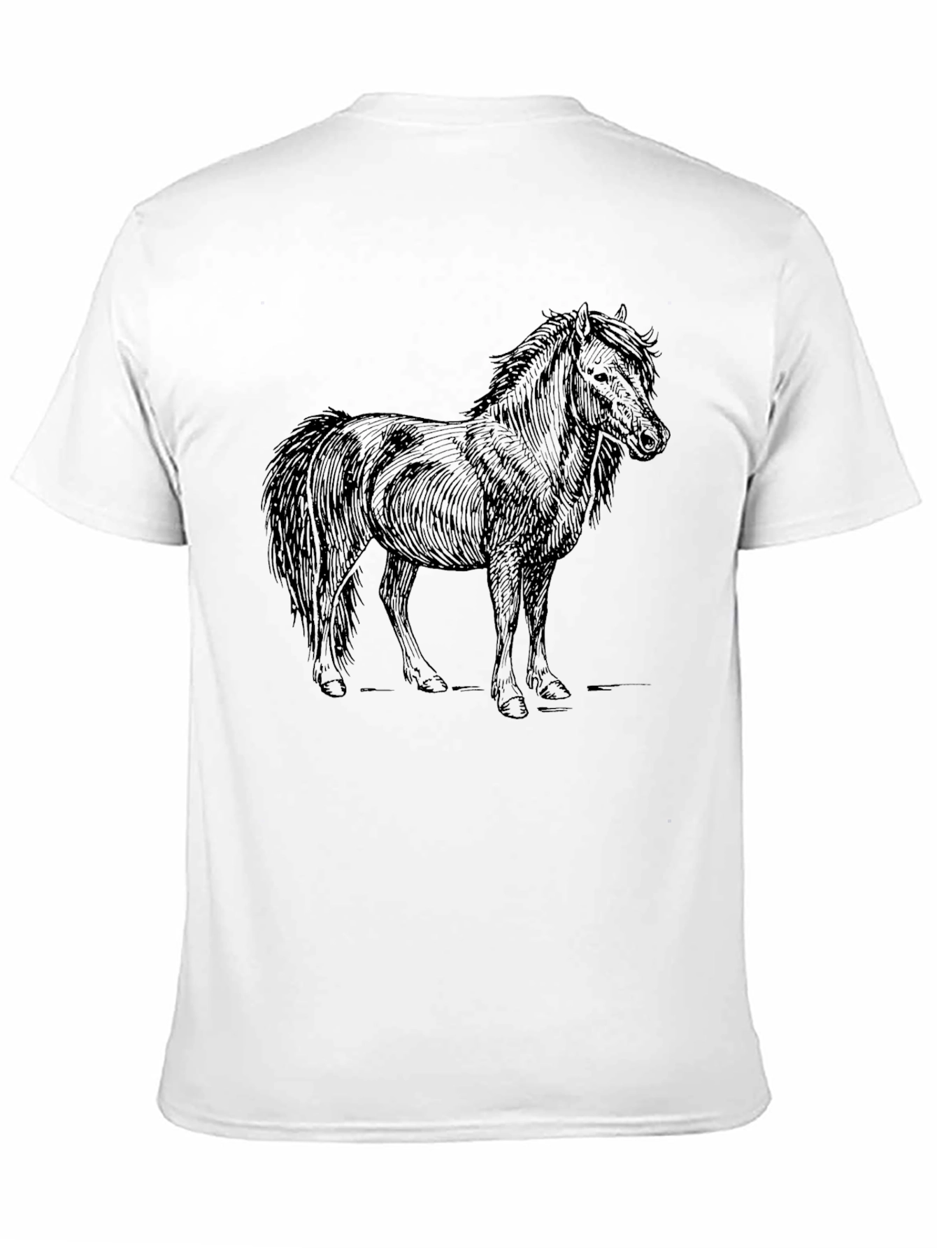 Black Black Horse Graphic Tee - Unisex Casual T-Shirt view 11