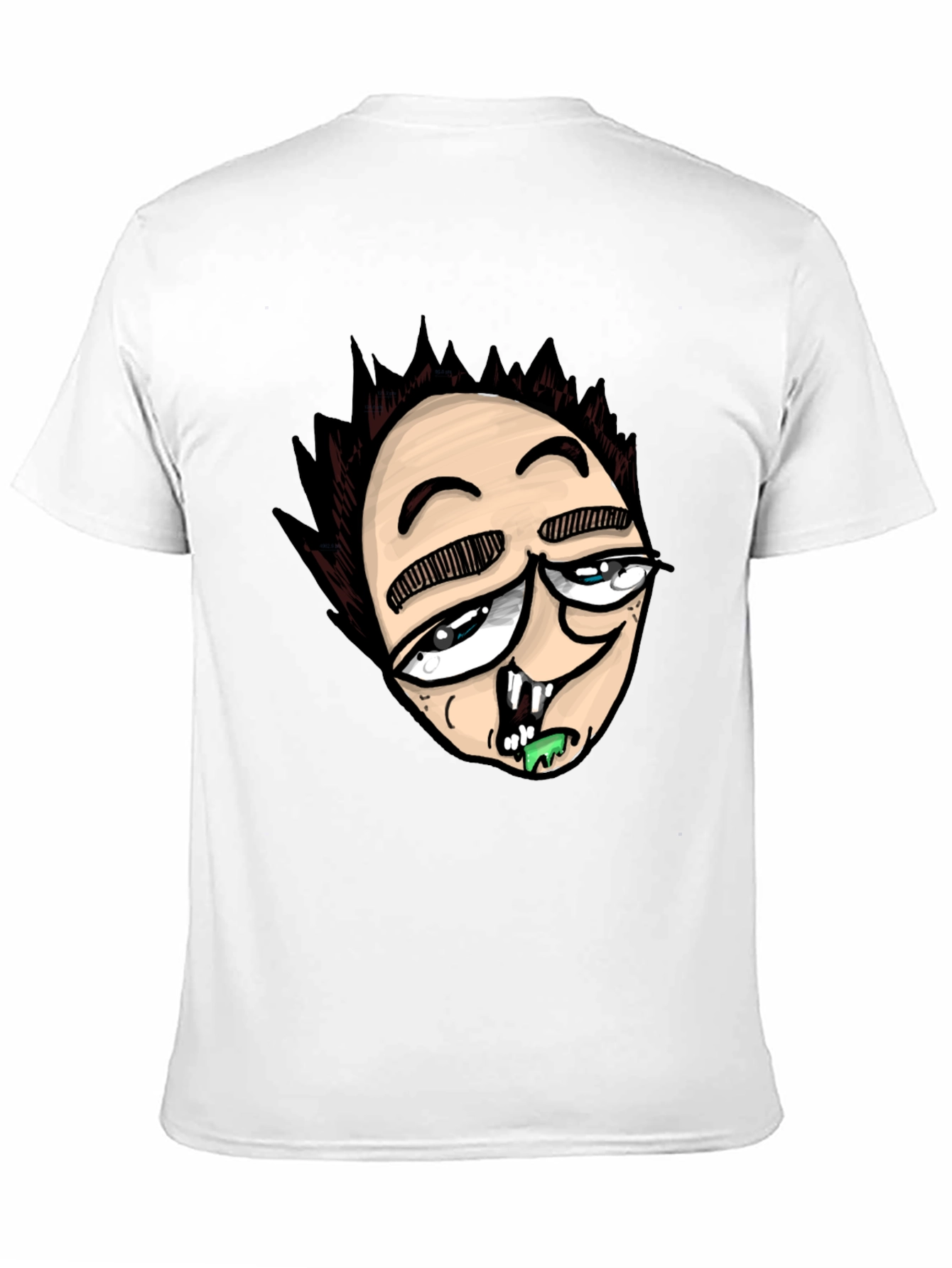 Black Cartoon Character Graphic Print Black T-Shirt view 11