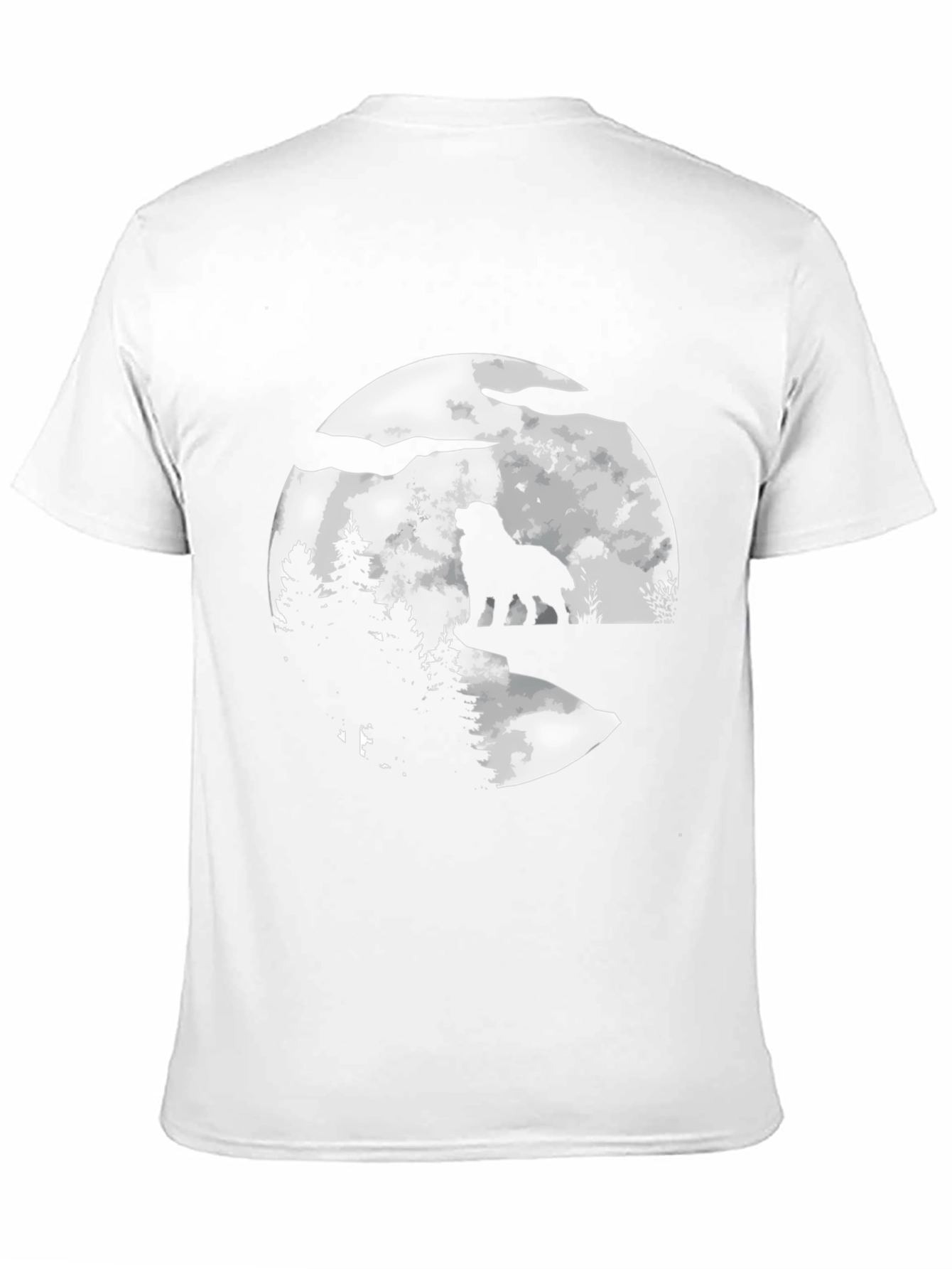 Black Wolf Moon Graphic Tee - Nature Lover's Black T-Shirt view 11