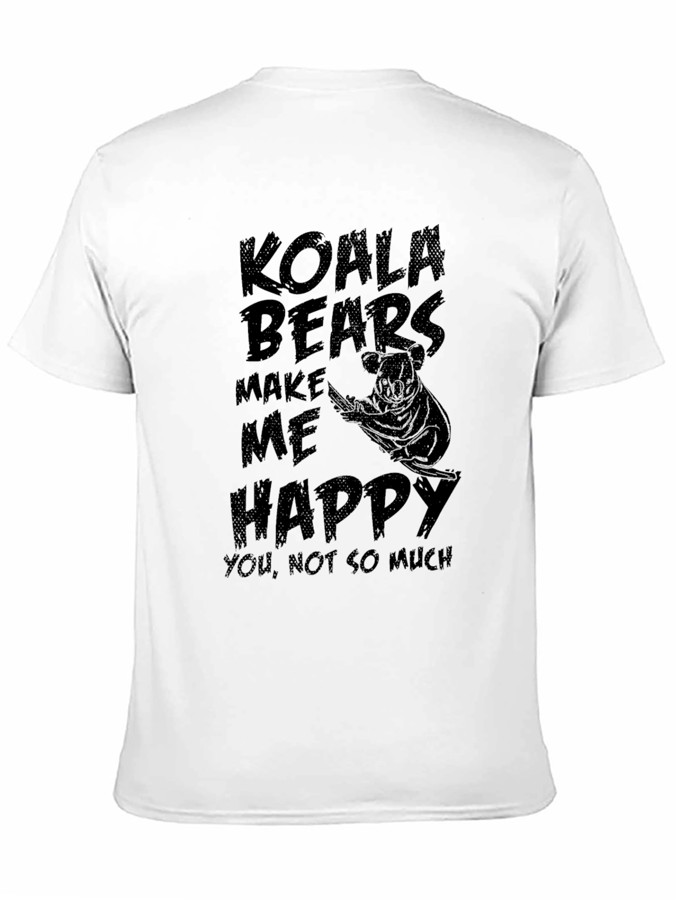 Black Koala Bears Make Me Happy Graphic T-Shirt view 11