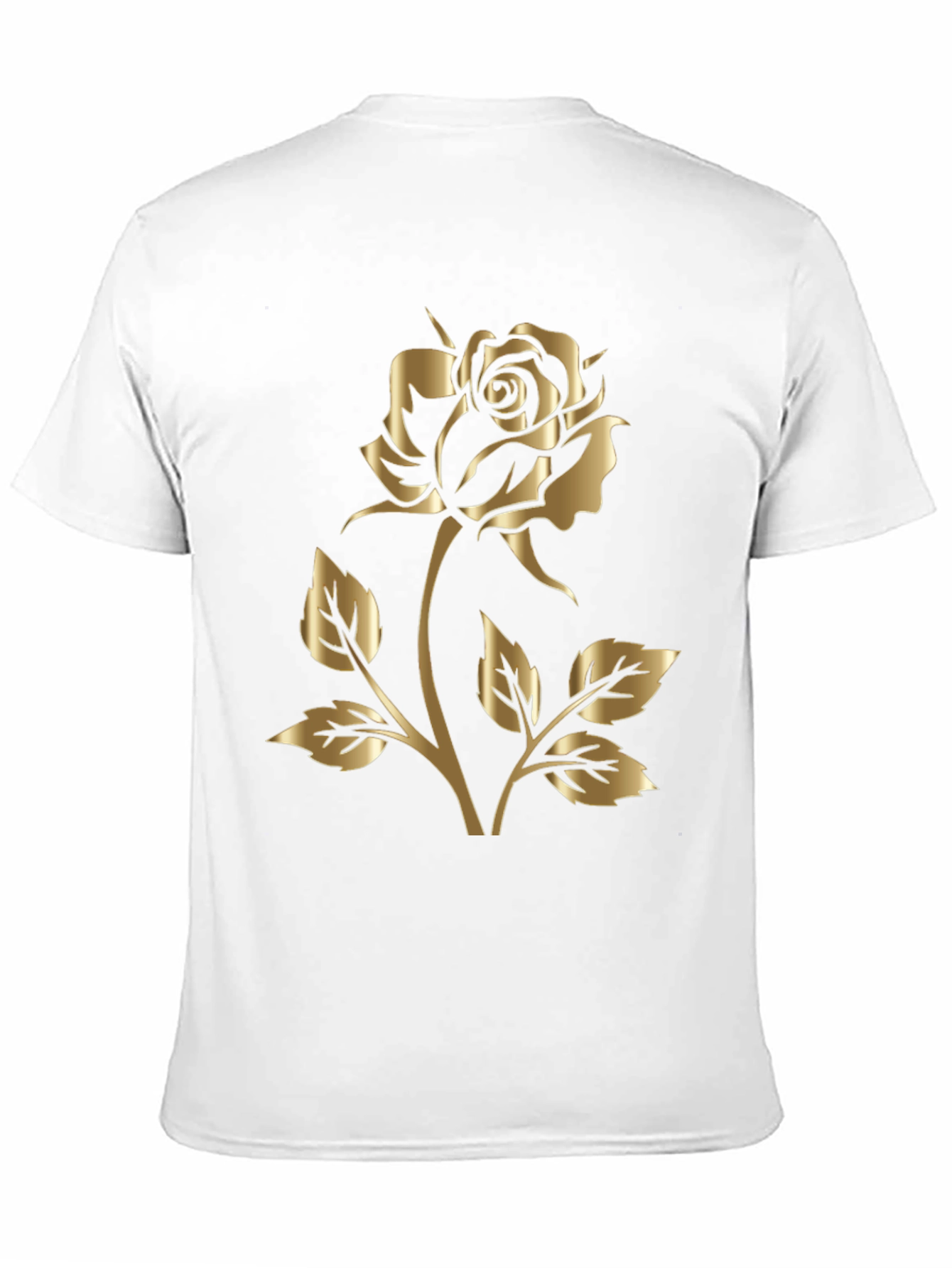 Black Gold Rose Graphic Black T-Shirt view 11