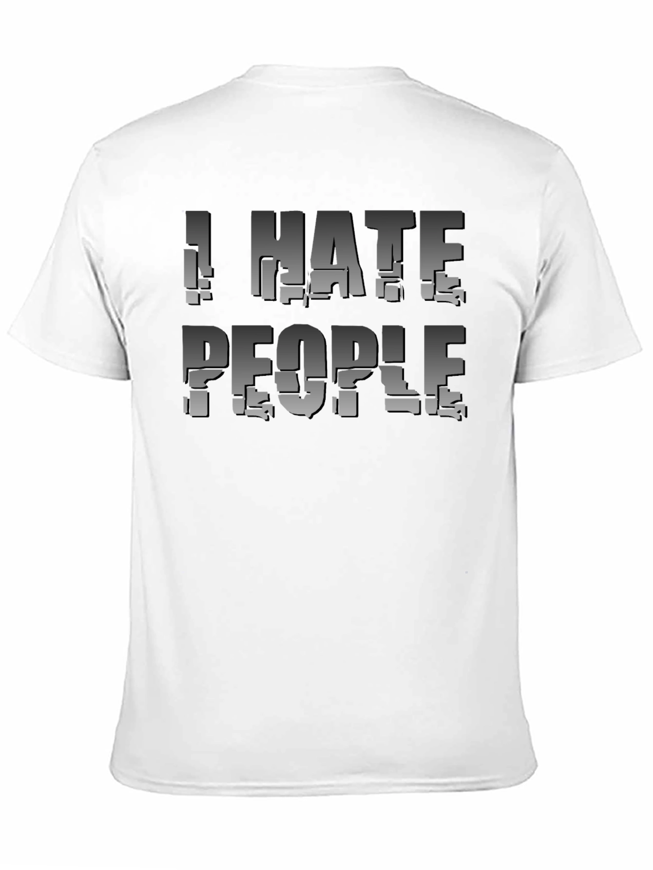 Black I Hate People Graphic Tee - Funny Sarcastic T-Shirt view 11