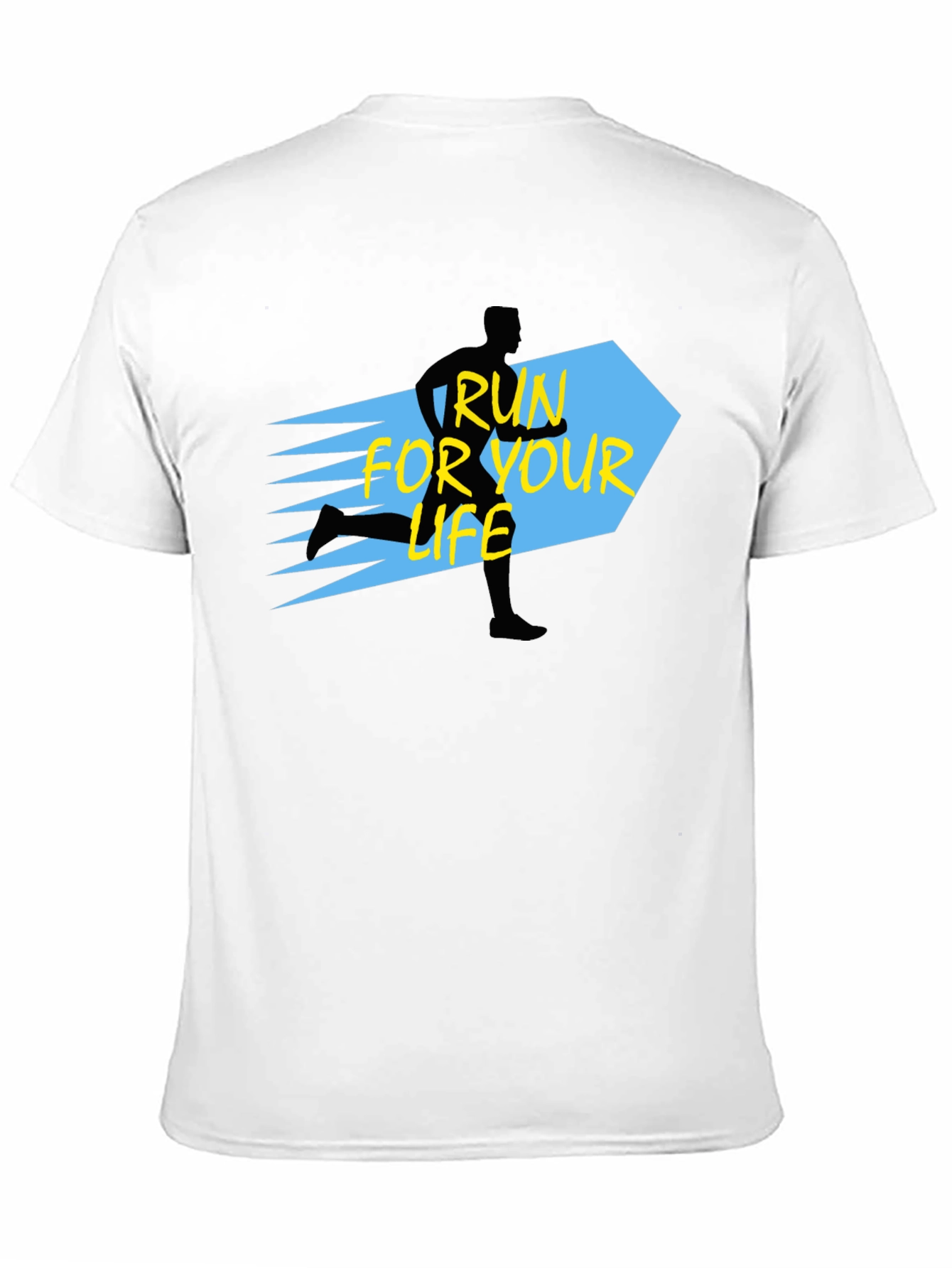 Black Run For Your Life Black Graphic Tee view 11