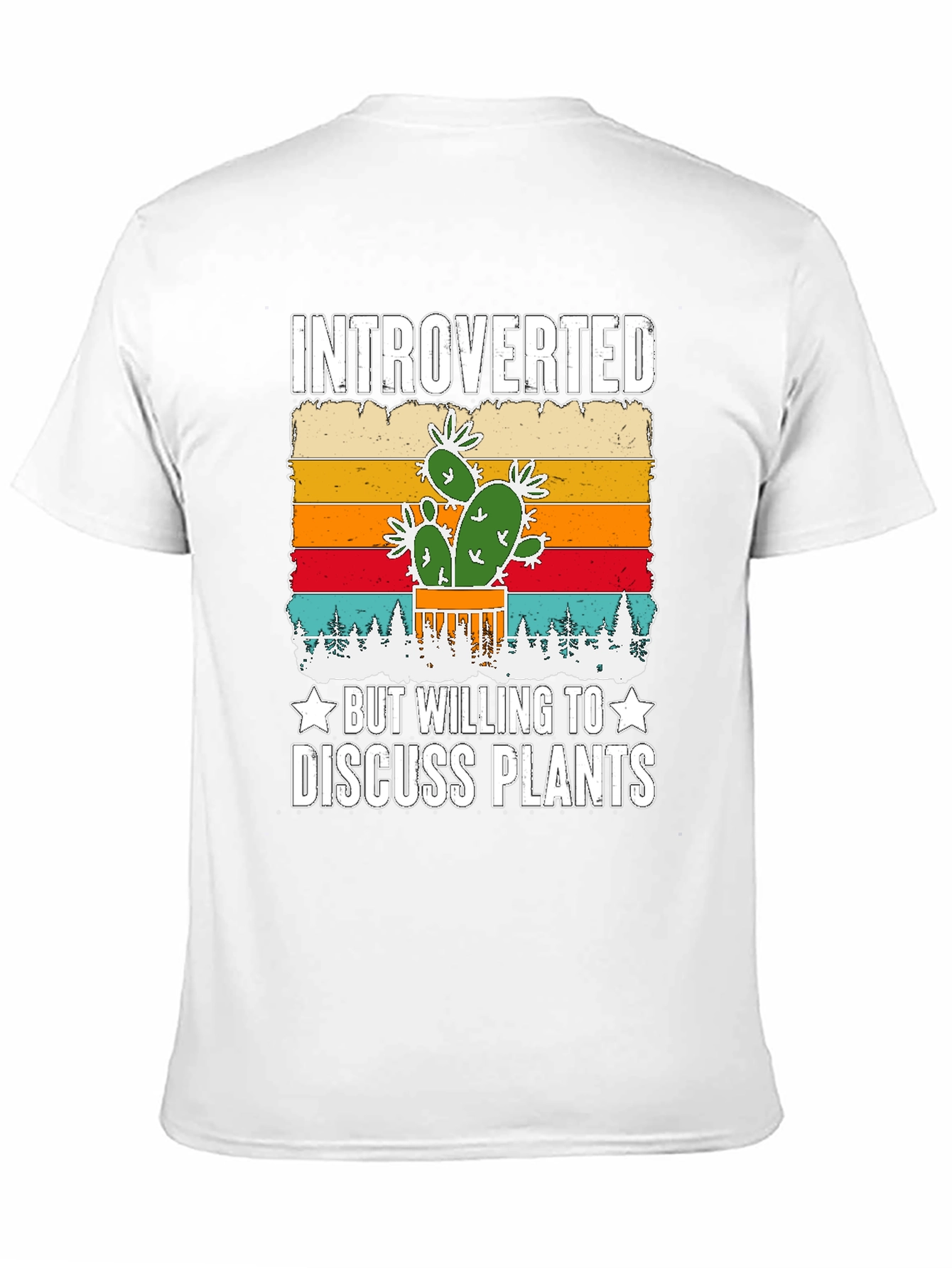 Black Introverted Plant Lover Graphic T-Shirt view 11