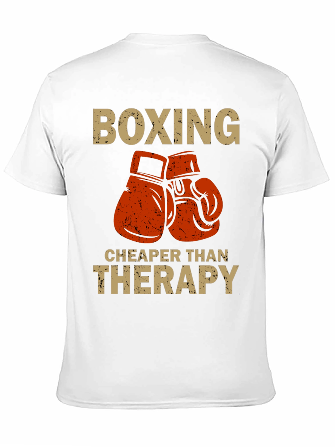 Black Boxing Cheaper Than Therapy T-Shirt view 11