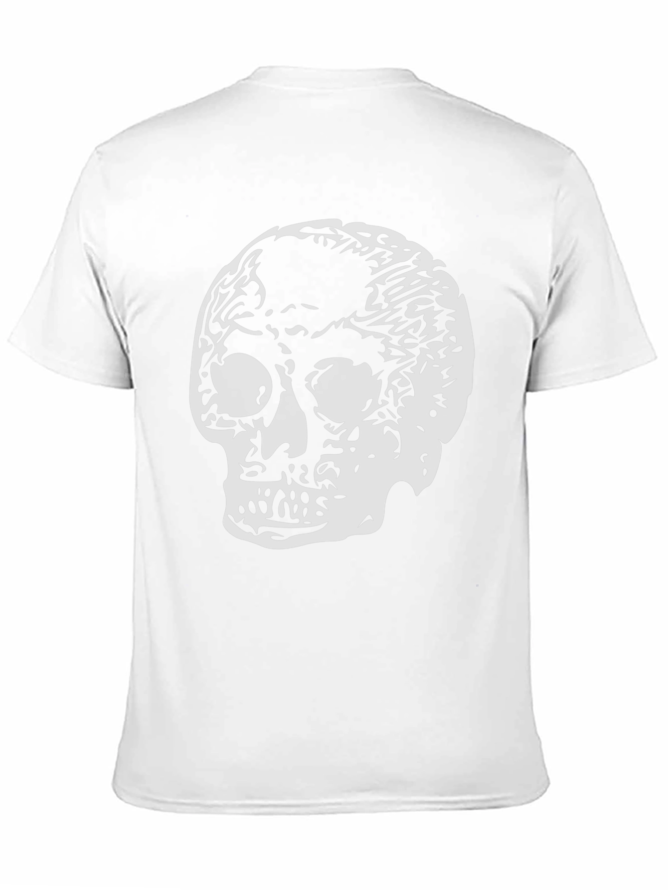 Black Skull Graphic Print Crew Neck T-Shirt view 11