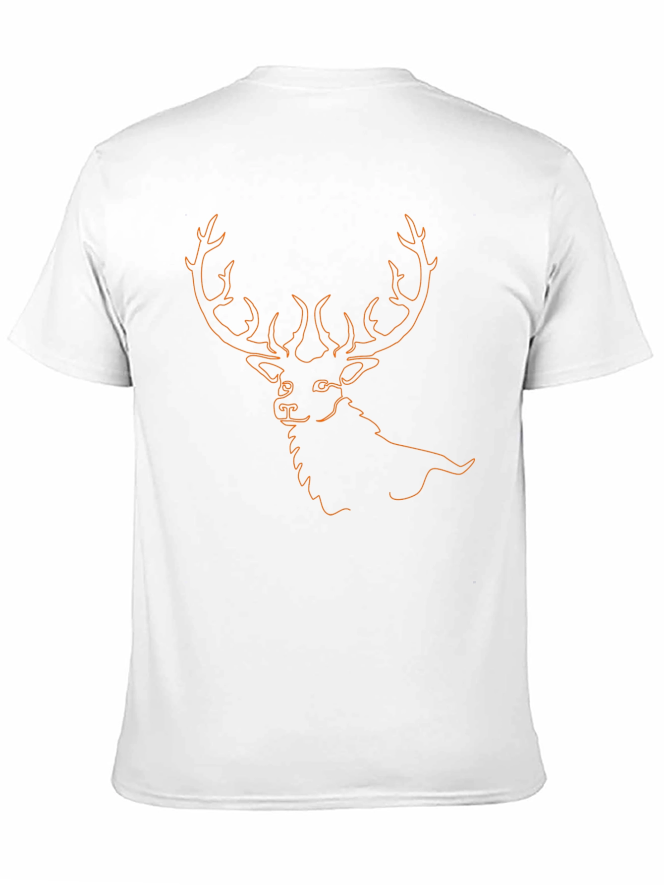 Black Deer Outline Graphic Tee - Black Crew Neck view 11