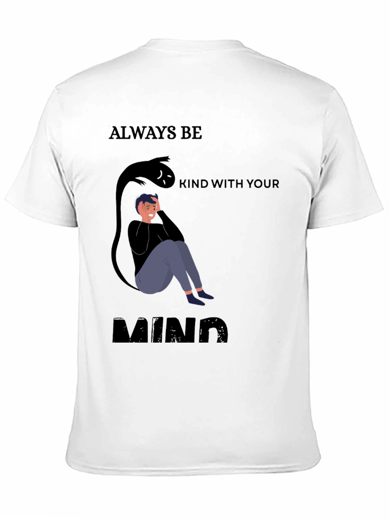 Black Be Kind To Your Mind Black Graphic Tee view 11