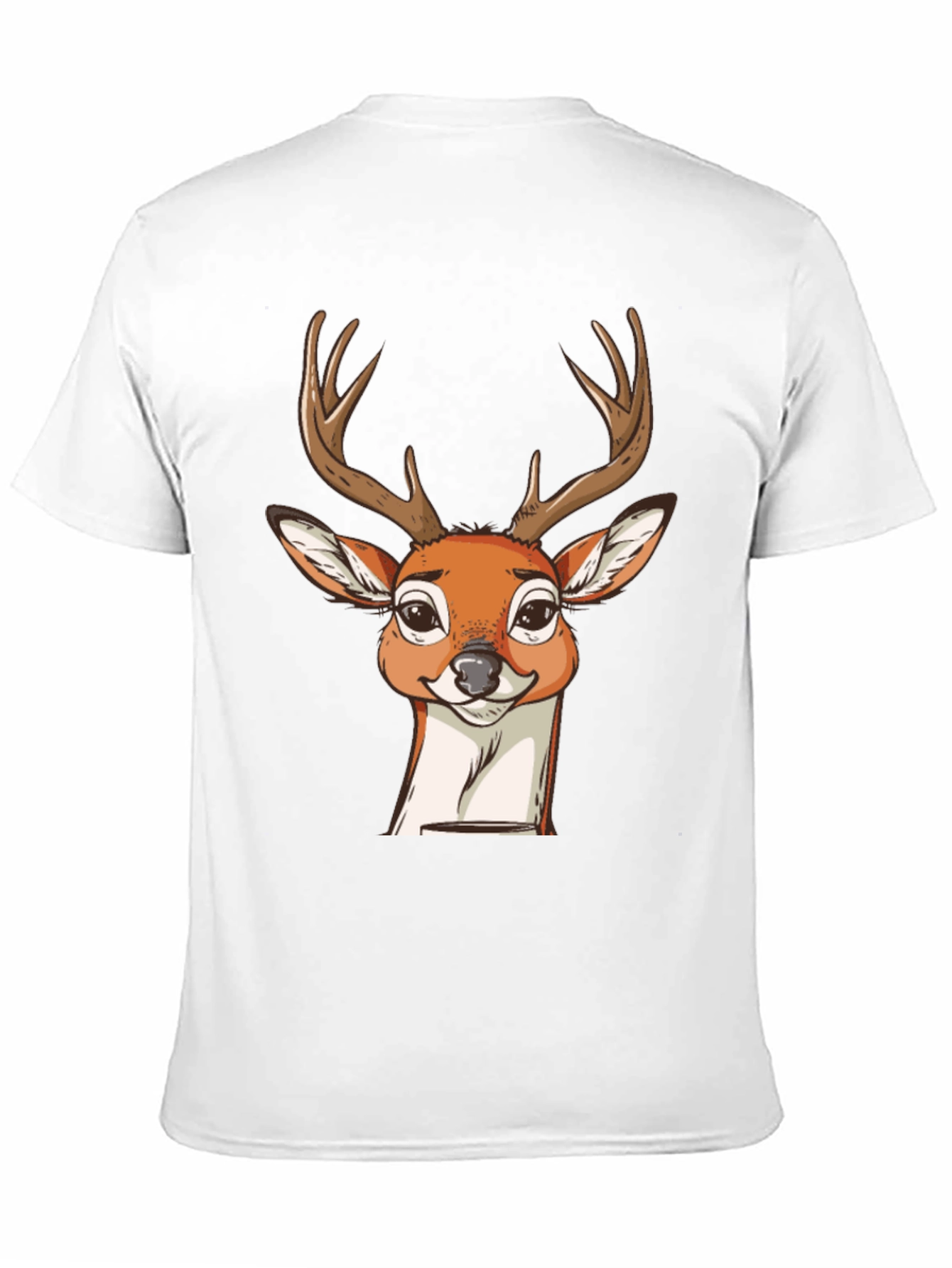 Black Deer Graphic T-Shirt - Men's Black Crew Neck Tee view 11