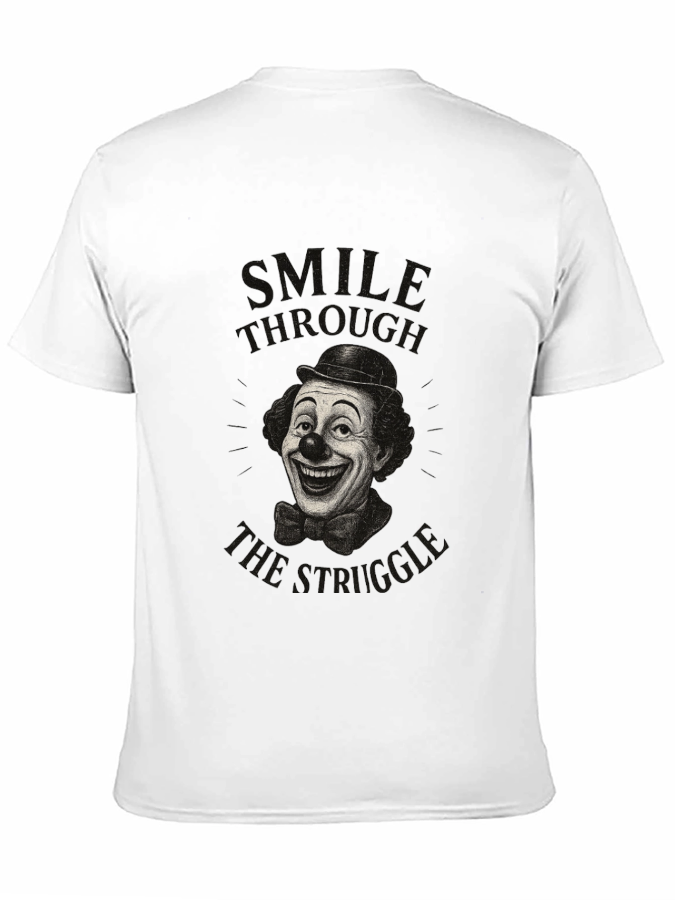 Black Smile Through the Struggle Clown Graphic Tee view 11