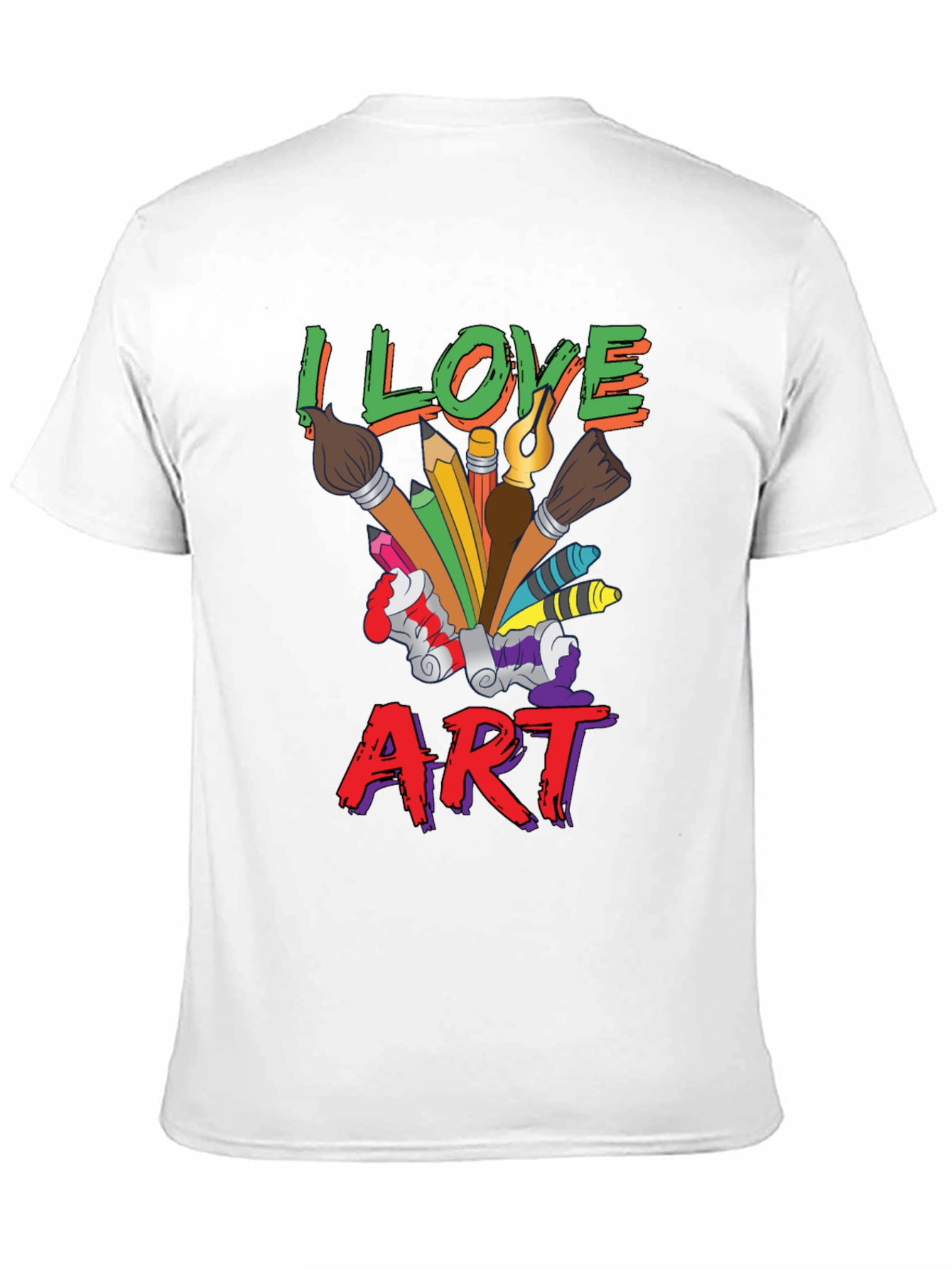 I Love Art T-Shirt, Artist Graphic Tee - 11