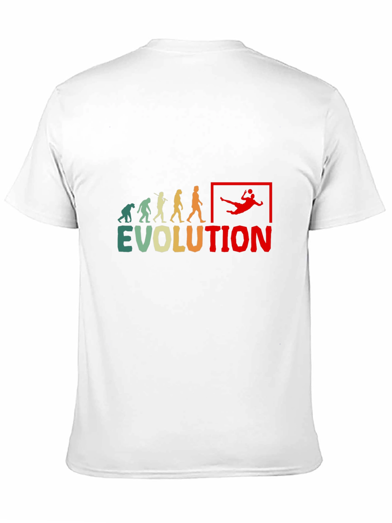Black Evolution Handball Graphic Tee - Funny Sports T-Shirt view 11
