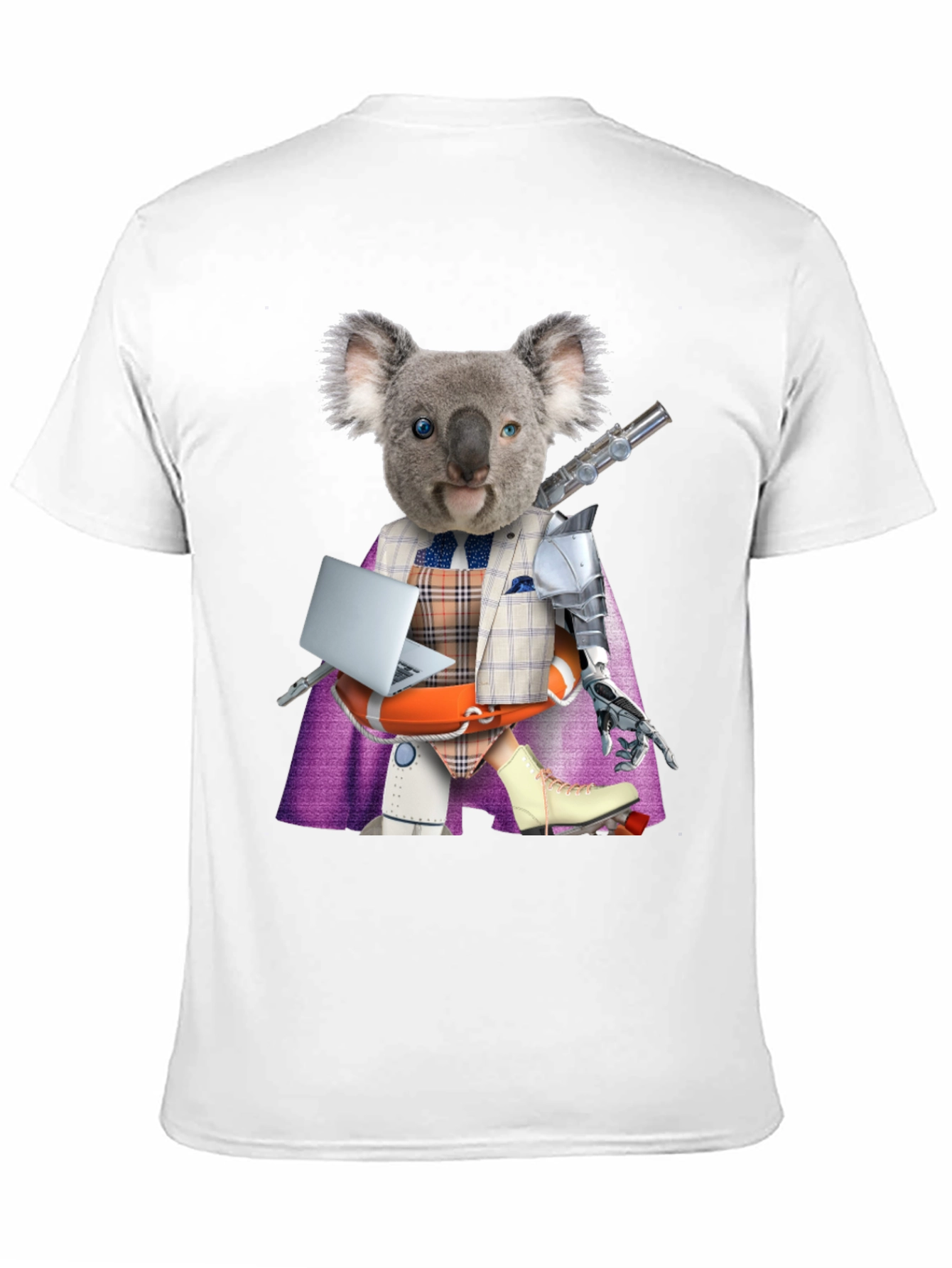 Black Koala Robot T-Shirt - Unique Graphic Tee view 11
