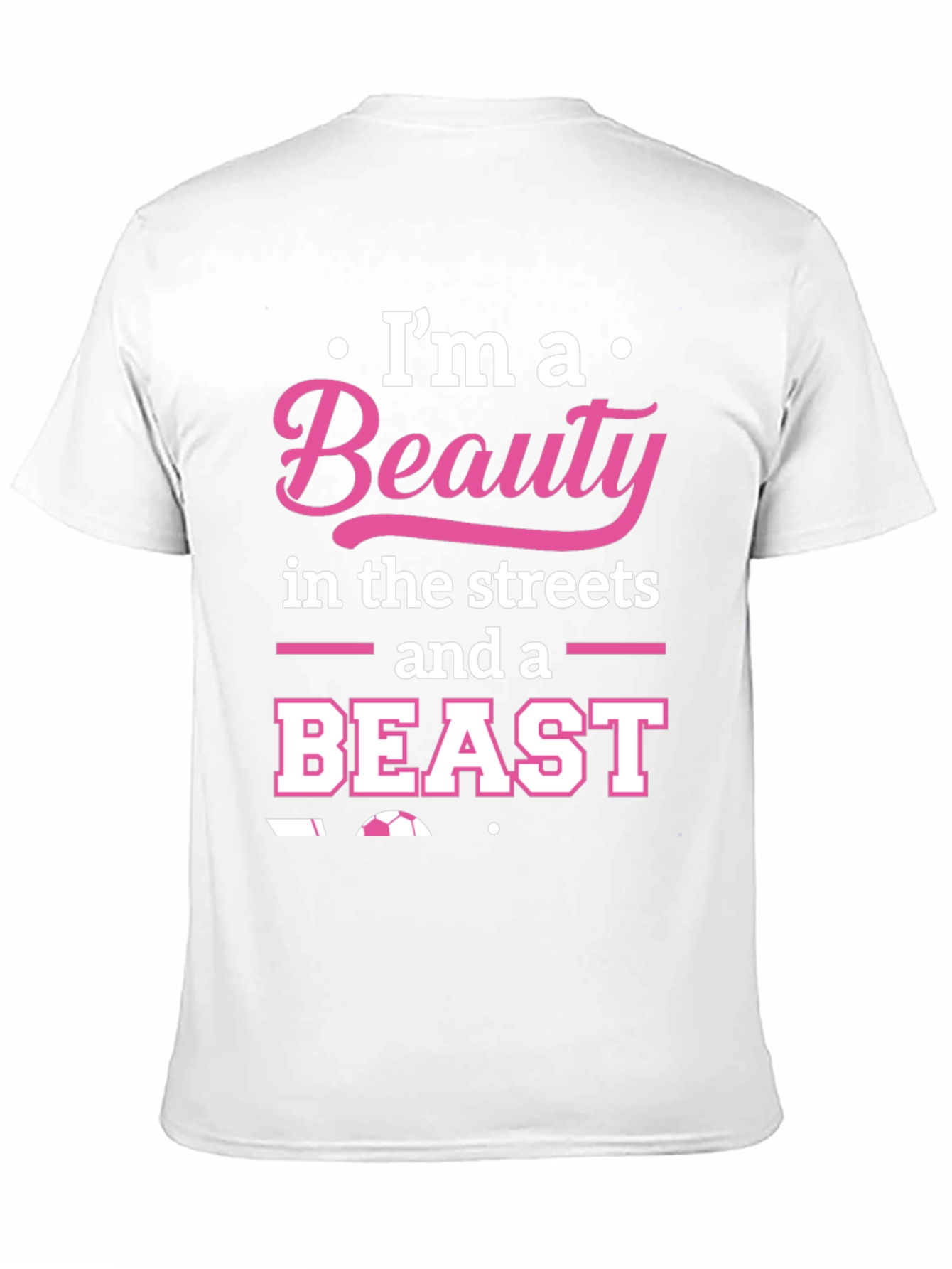 Black Beauty and Beast Soccer T-Shirt - Black Graphic Tee view 11