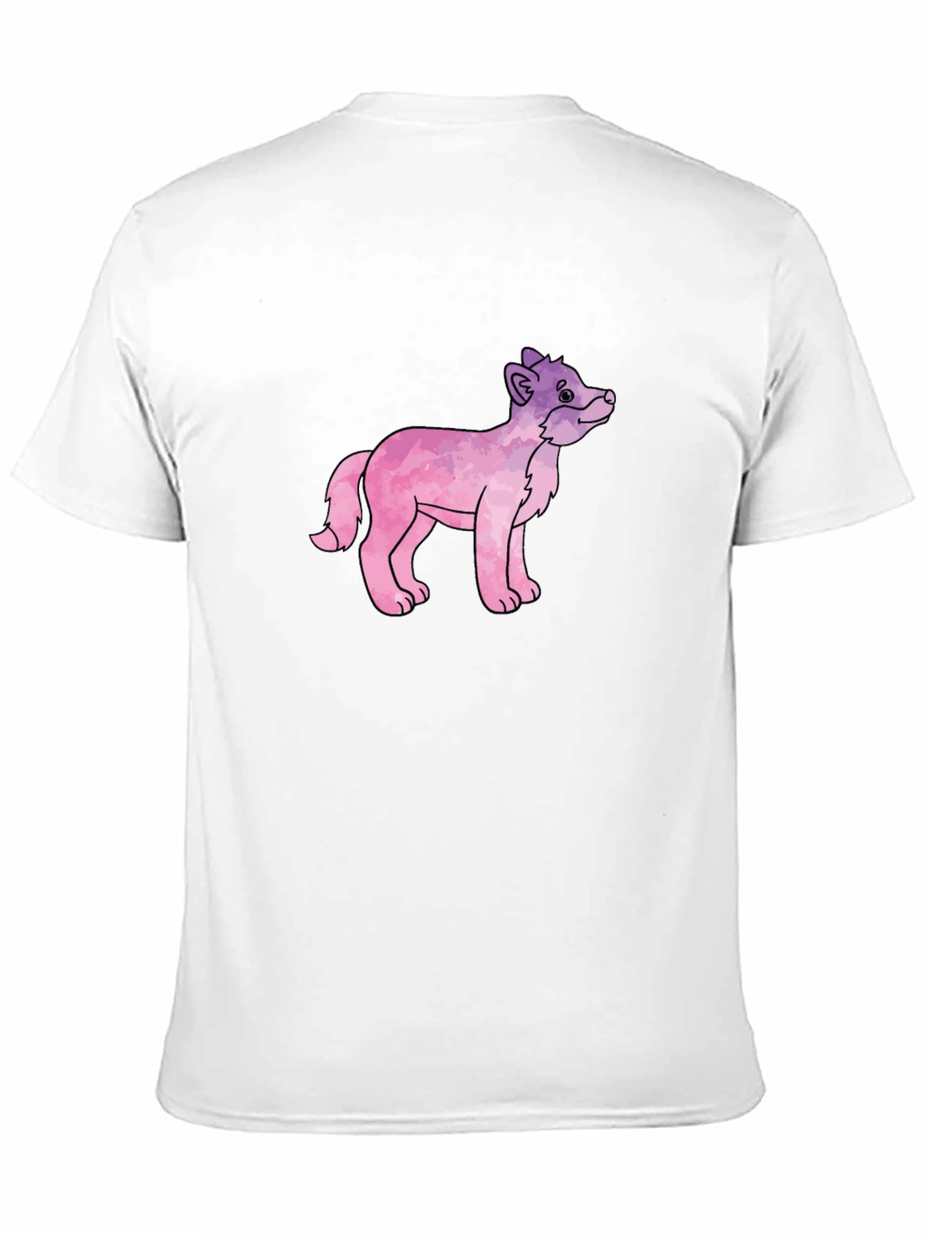 Black Watercolor Wolf Graphic T-Shirt - Soft Cotton Blend view 11