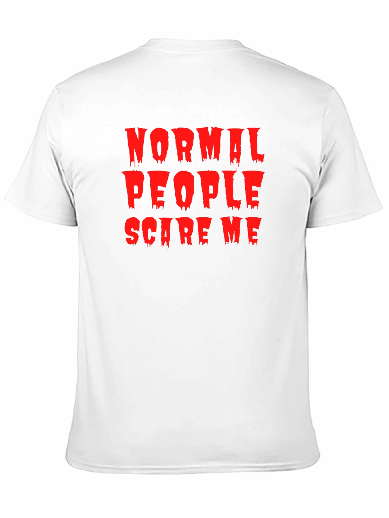 Black Normal People Scare Me T-Shirt - Halloween Tee view 11