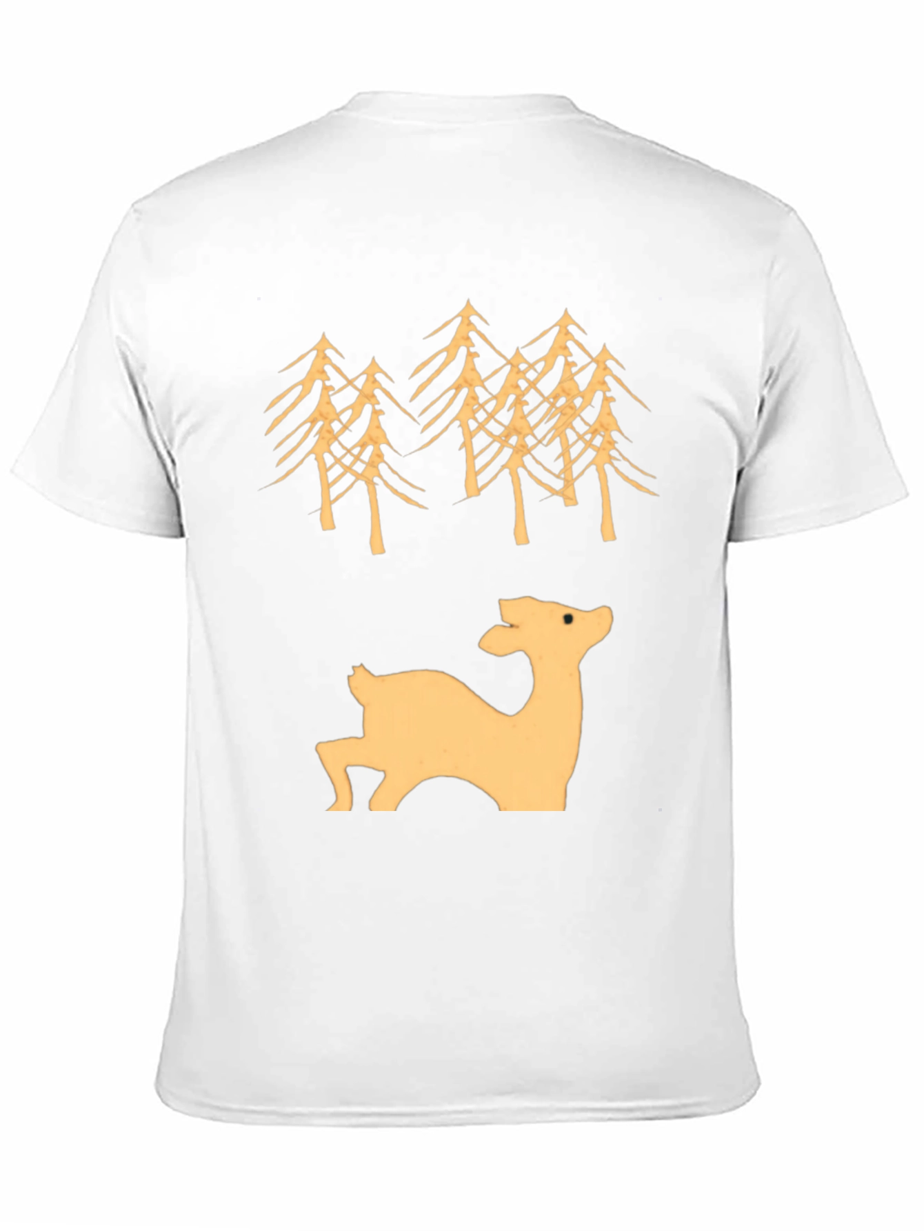 Black Deer & Trees Graphic Tee - Black view 11