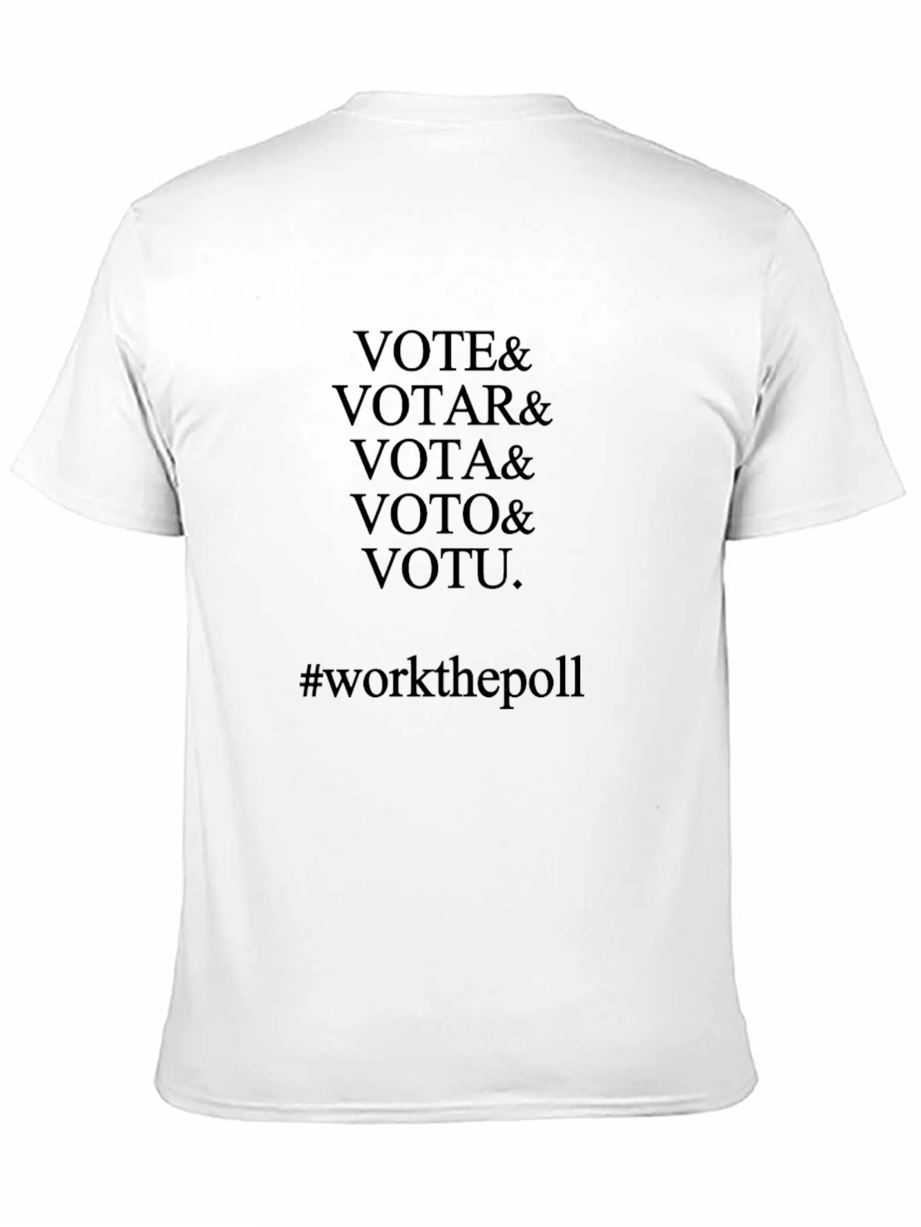 Black Vote in Multiple Languages Black Graphic Tee view 11