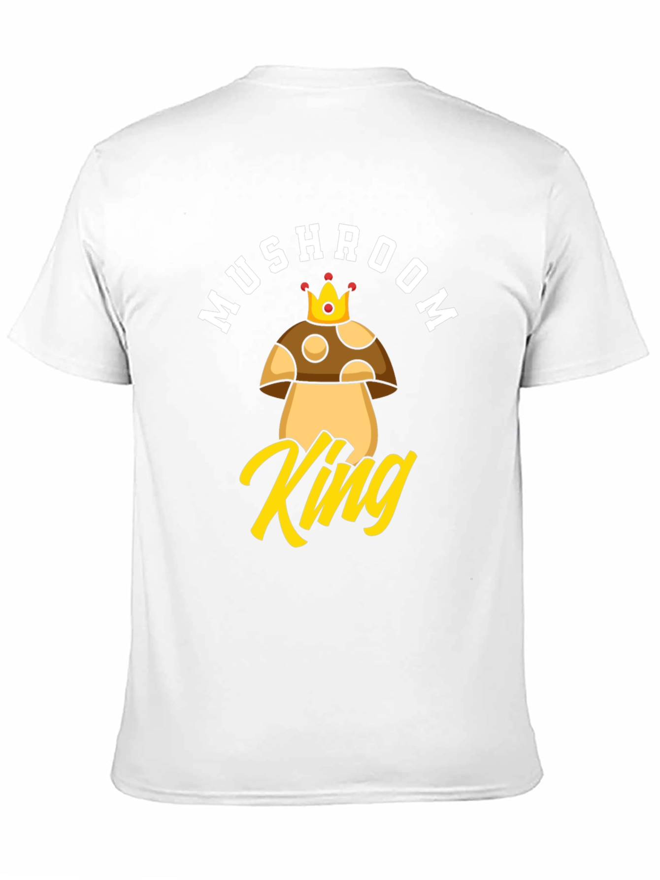 Black Mushroom King Graphic T-Shirt - Funny Novelty Tee view 11