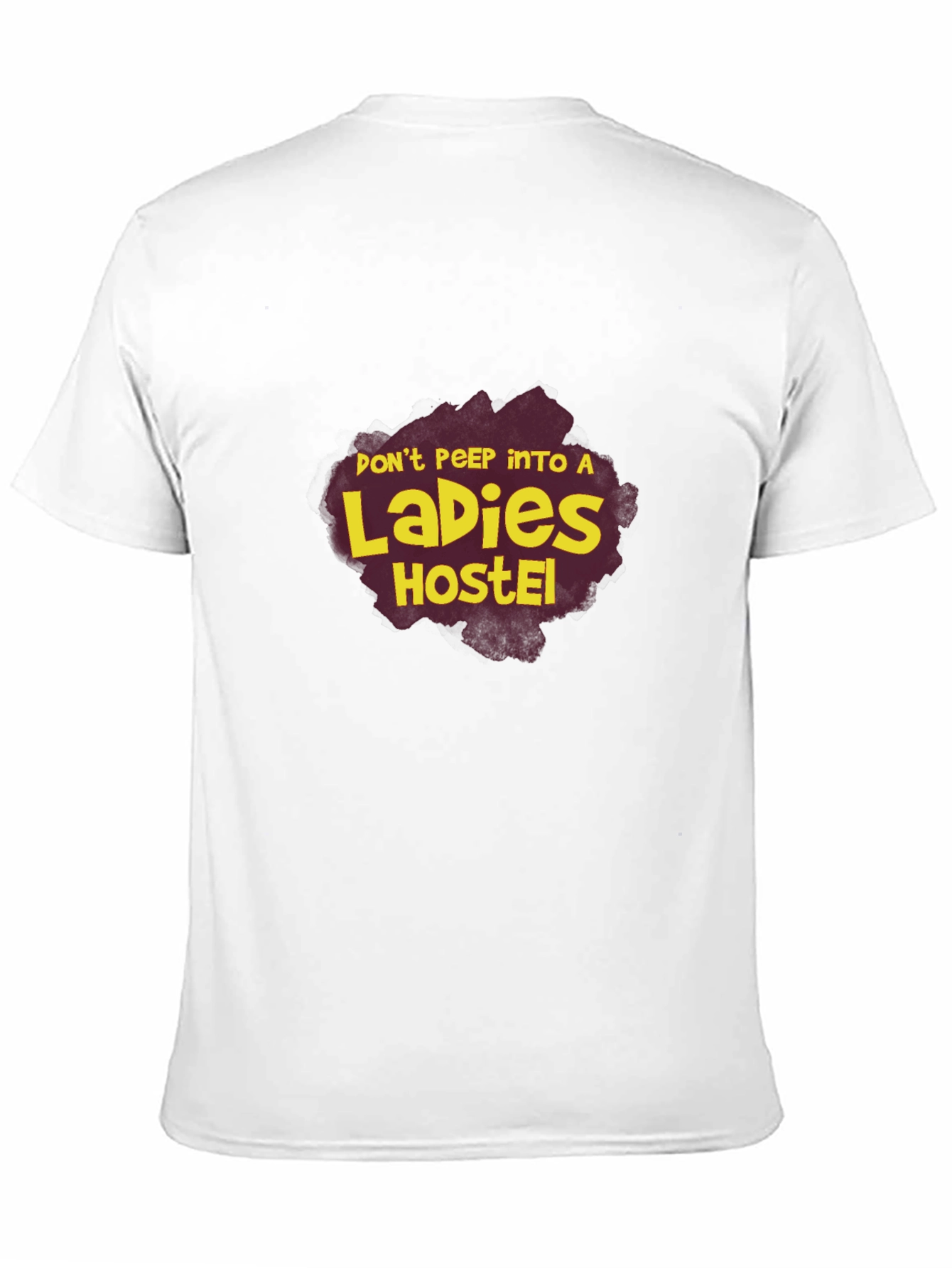 Black Don't Peep Ladies Hostel Graphic Tee view 11