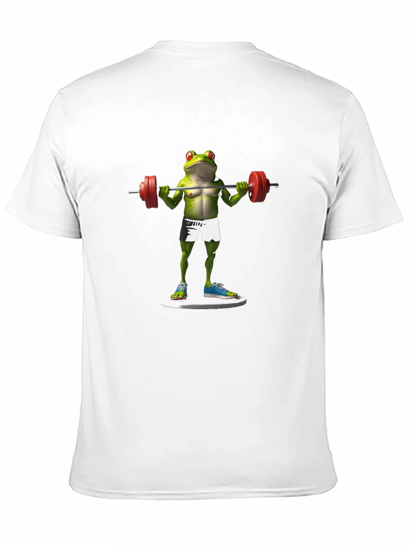 Black Frog Lifting Weights Graphic T-Shirt view 11