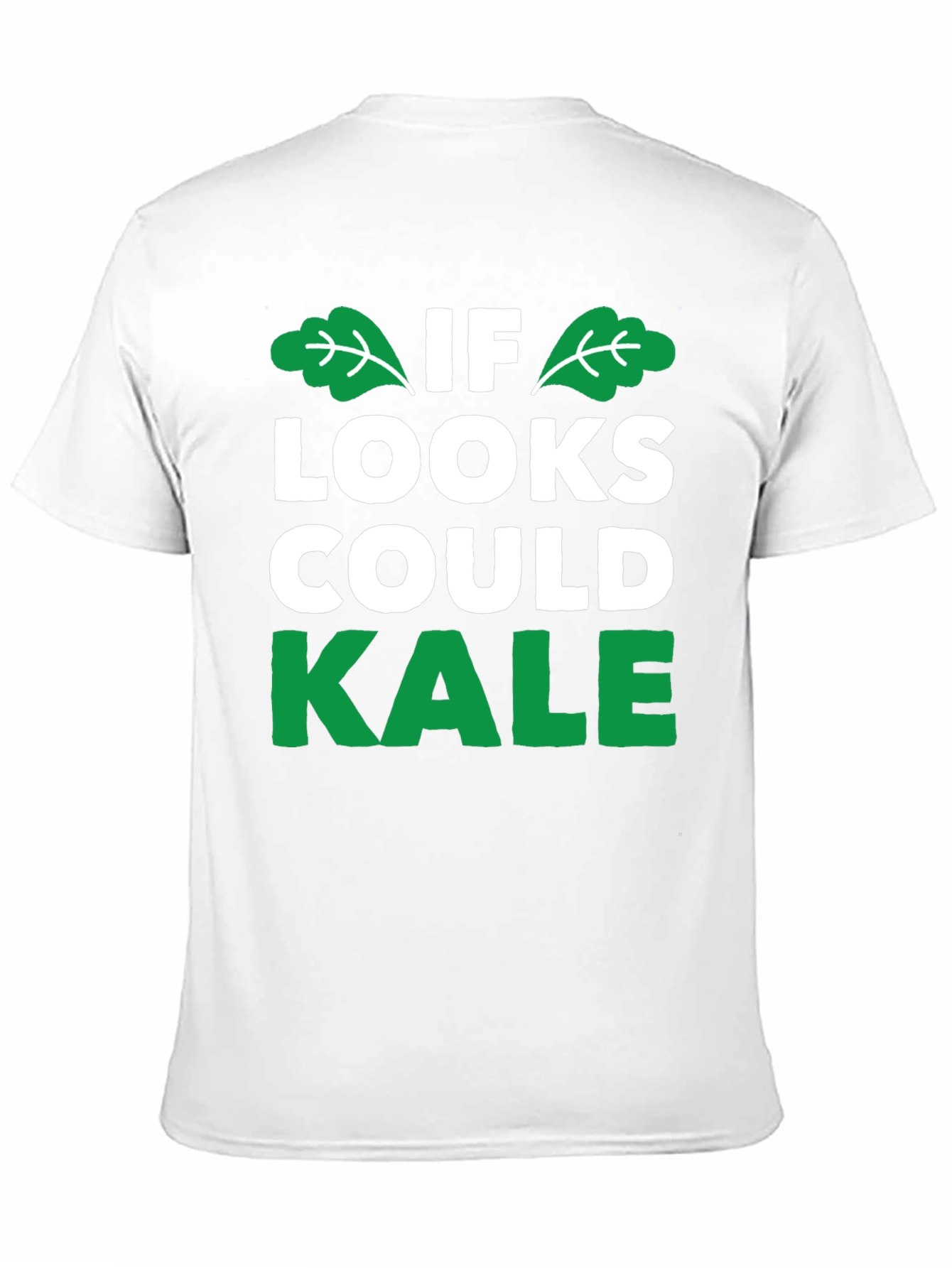 Black Funny Vegan T-Shirt: If Looks Could Kale view 11