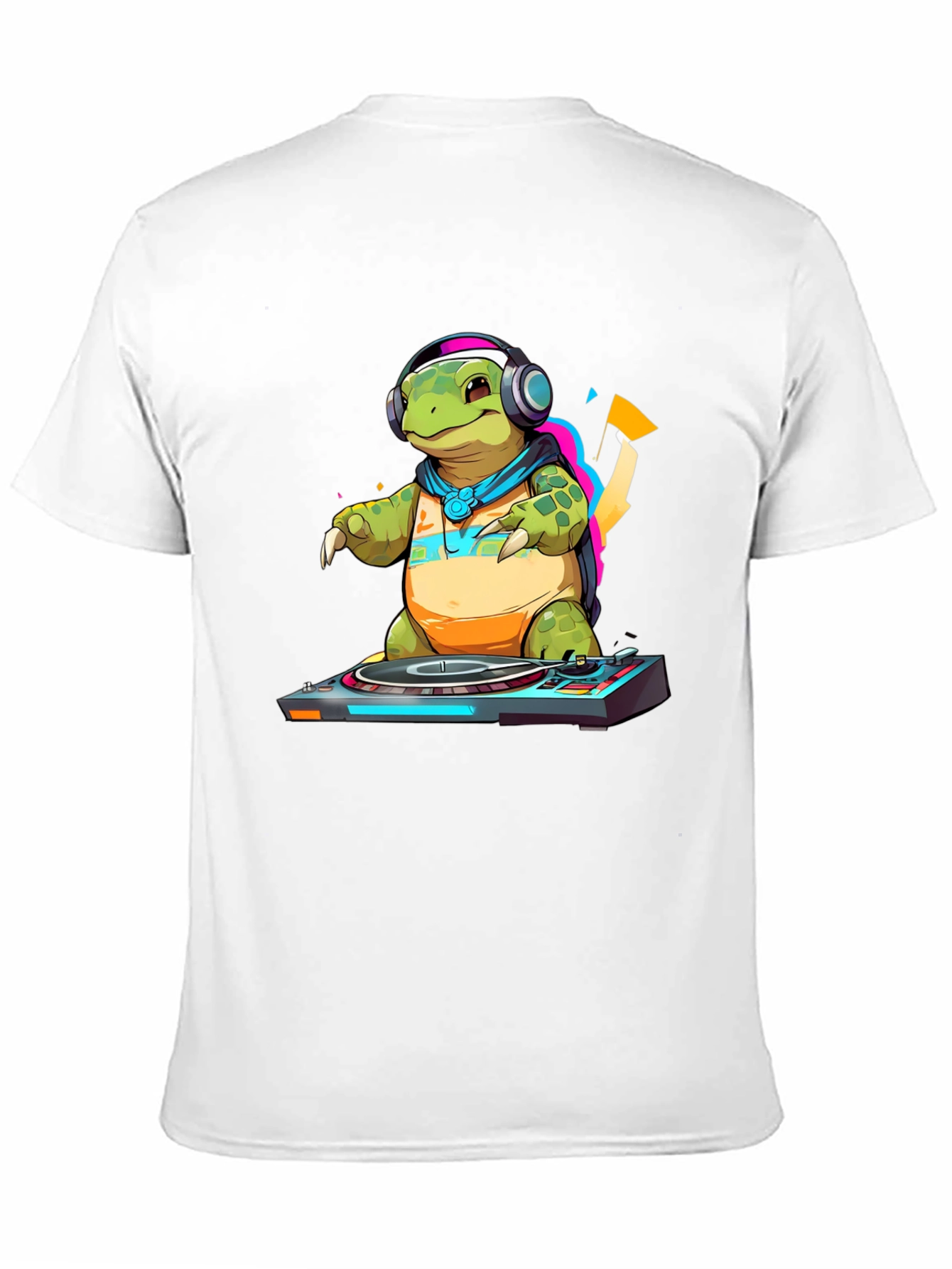 Black DJ Turtle Graphic Tee - Cool Animal T-Shirt view 11