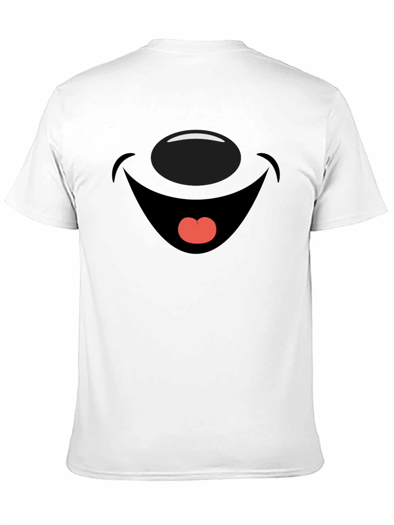 Black Cartoon Face Graphic Print Black T-Shirt view 11