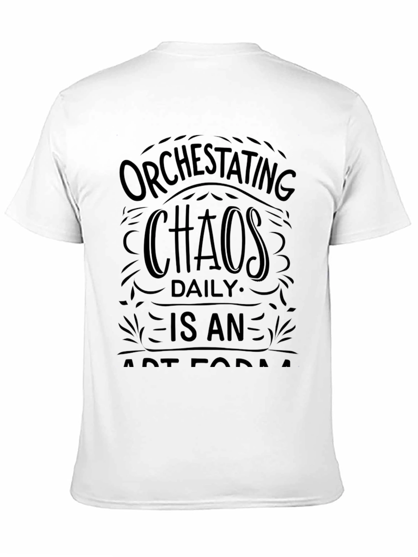 Black Orchestrating Chaos Daily T-Shirt - Black Graphic Tee view 11